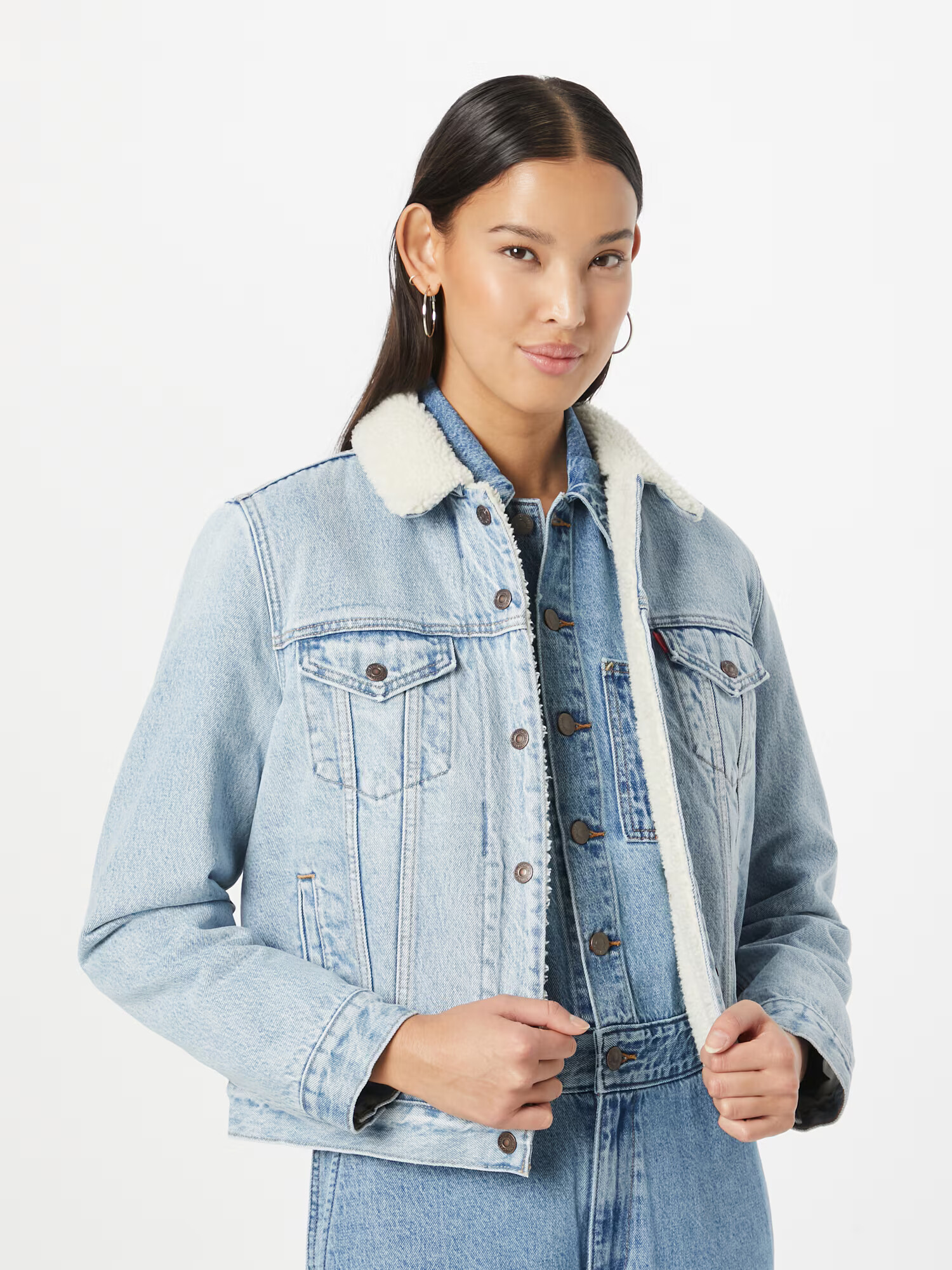 LEVI'S ® Geacă de primăvară-toamnă albastru deschis / alb natural - Pled.ro