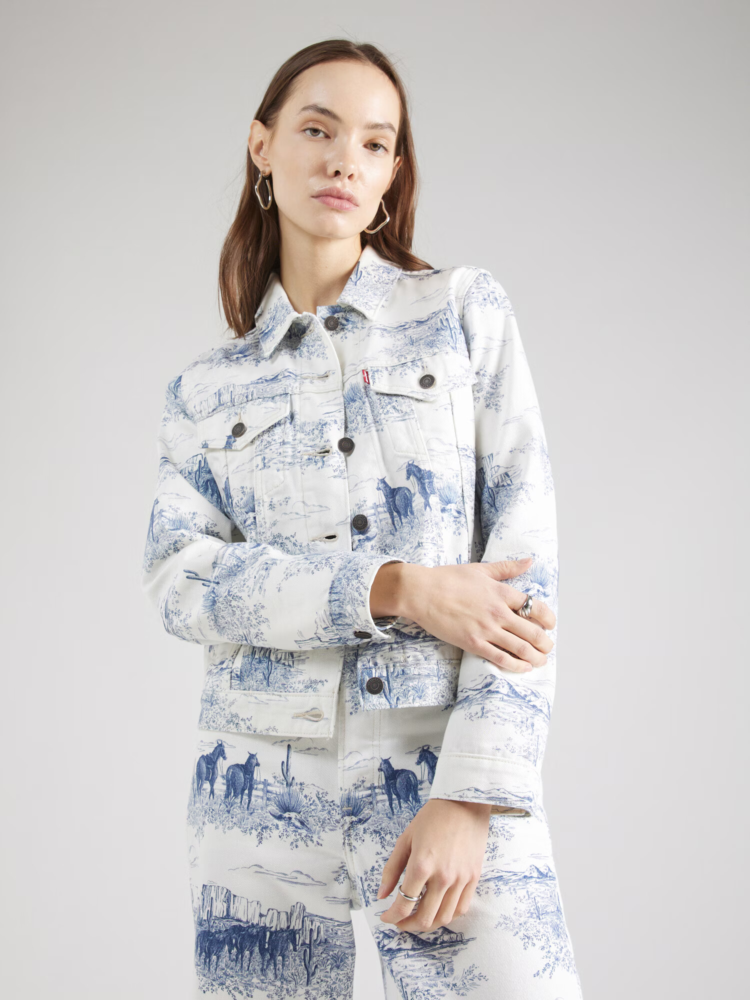 LEVI'S ® Geacă de primăvară-toamnă albastru marin / alb denim - Pled.ro