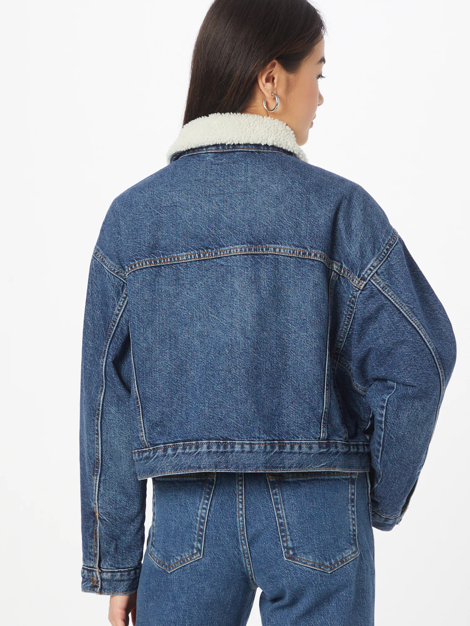 LEVI'S Geacă de primăvară-toamnă 'CROPPED LOOSE SHERPA' albastru denim - Pled.ro