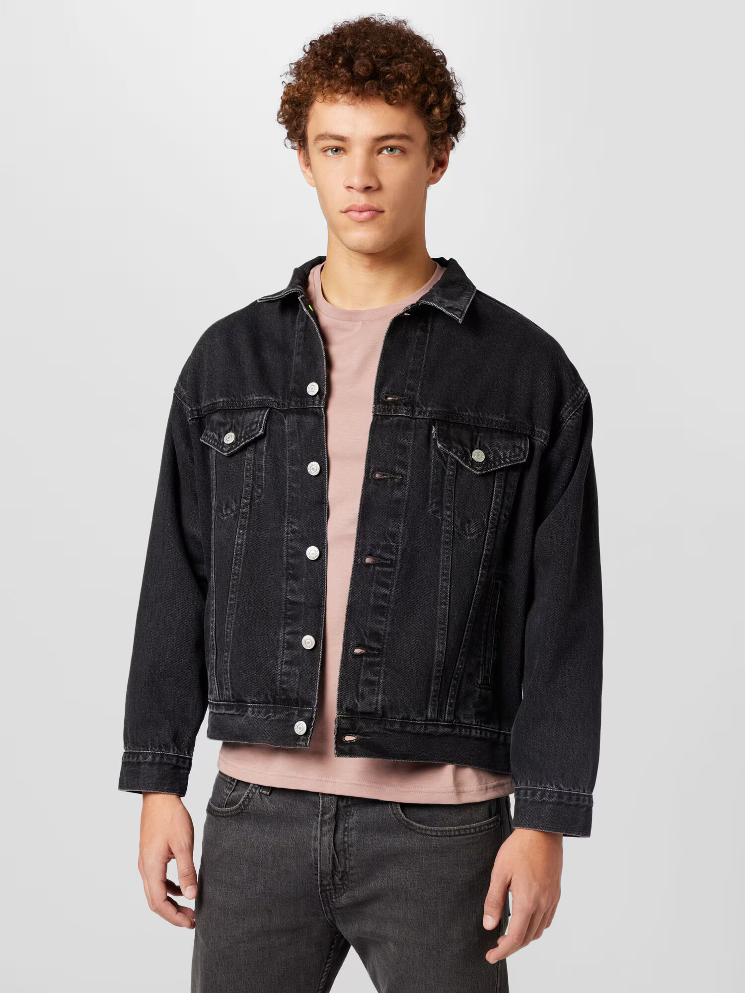 LEVI'S Geacă de primăvară-toamnă gri închis / negru denim / alb - Pled.ro