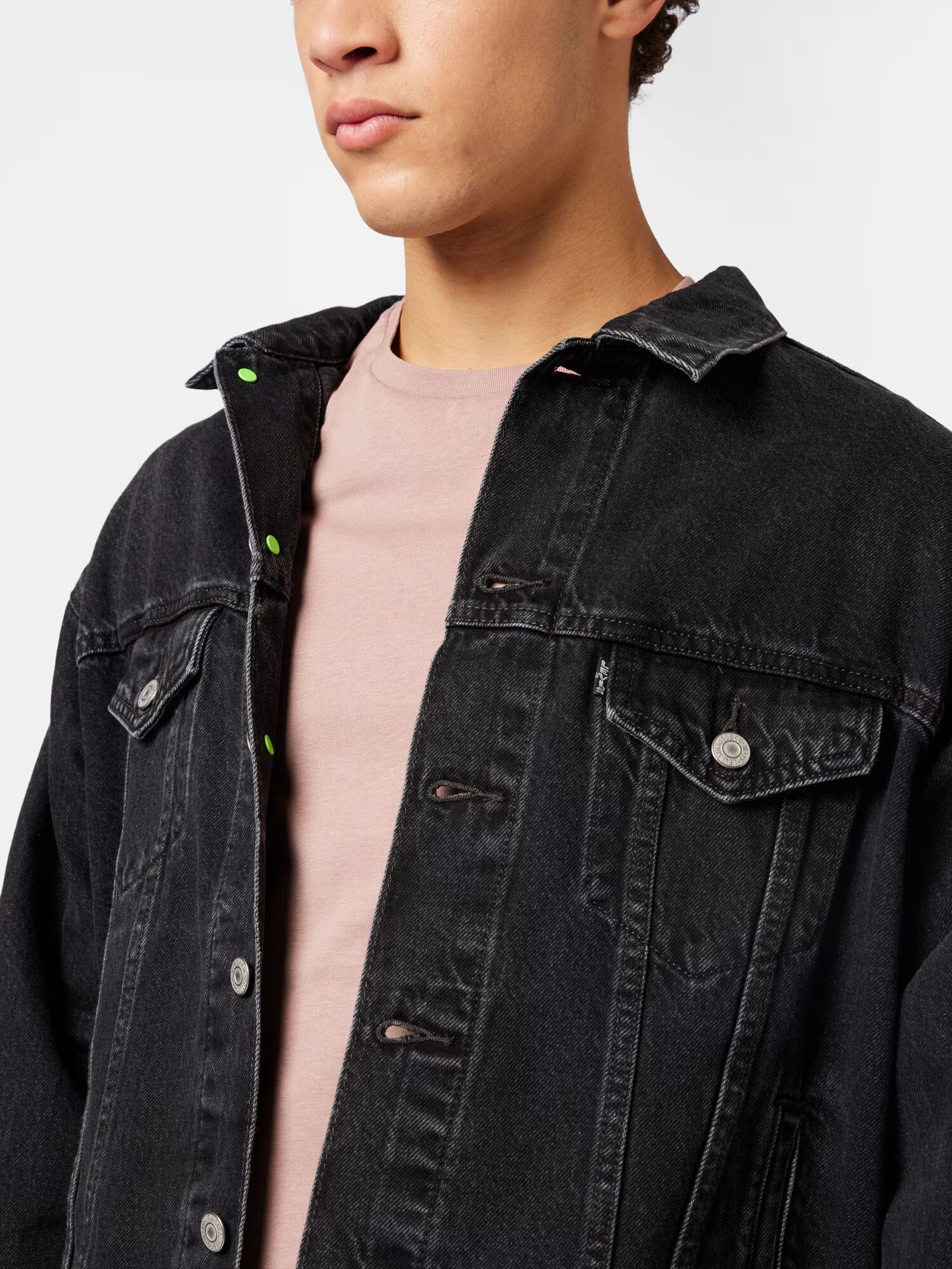 LEVI'S Geacă de primăvară-toamnă gri închis / negru denim / alb - Pled.ro