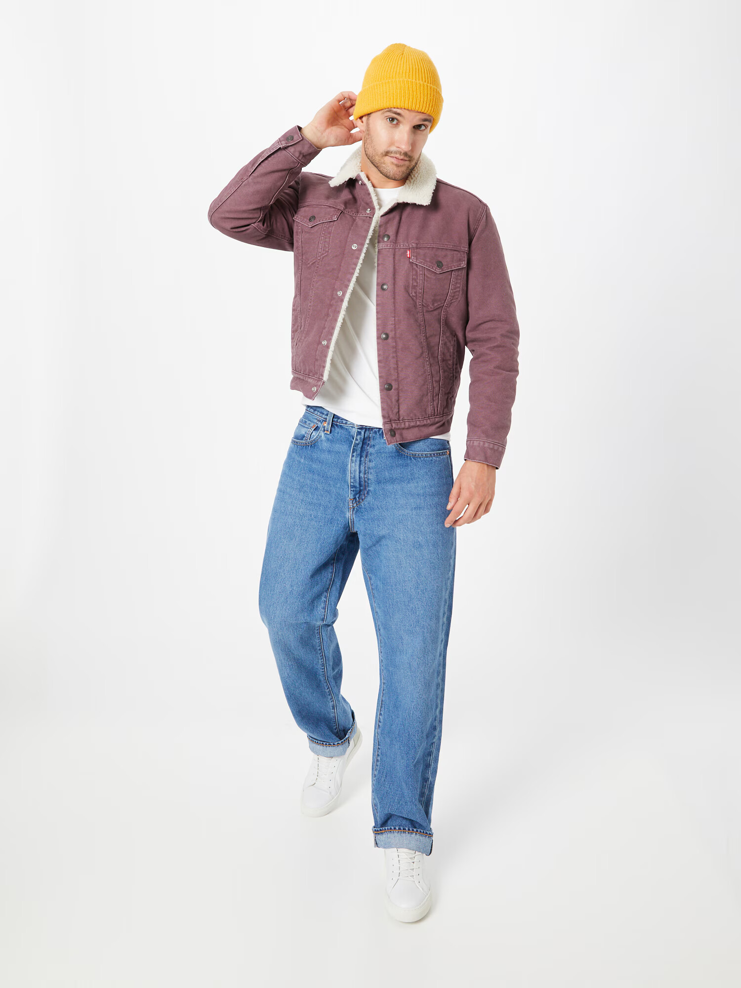 LEVI'S Geacă de primăvară-toamnă 'TYPE 3 SHERPA TRUCKER REDS' mauve - Pled.ro