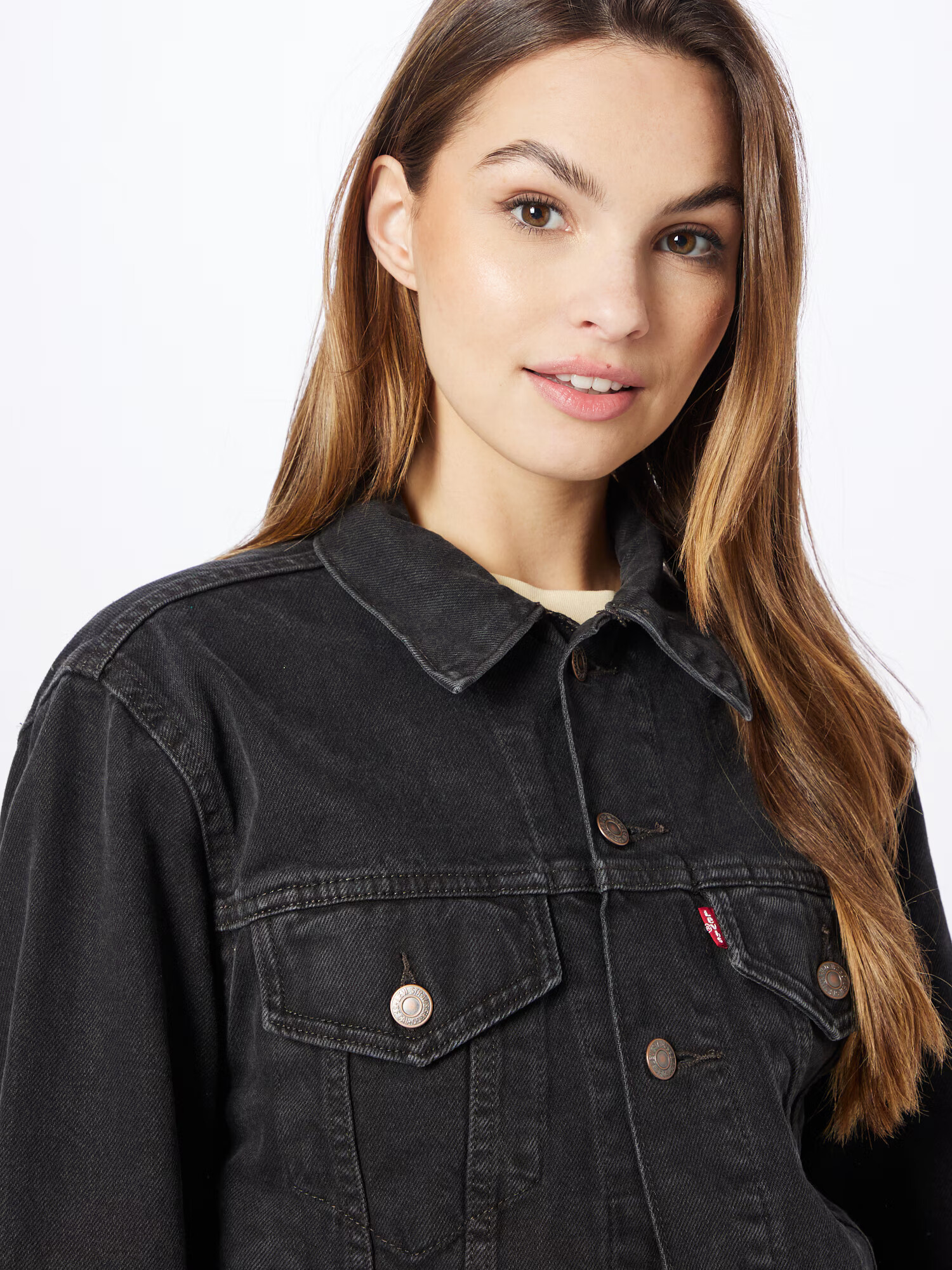 LEVI'S Geacă de primăvară-toamnă negru denim - Pled.ro