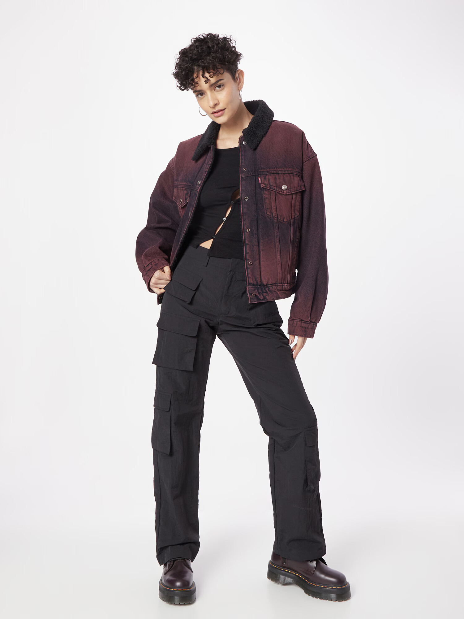 LEVI'S ® Geacă de primăvară-toamnă roșu burgundy / roșu vin / negru - Pled.ro