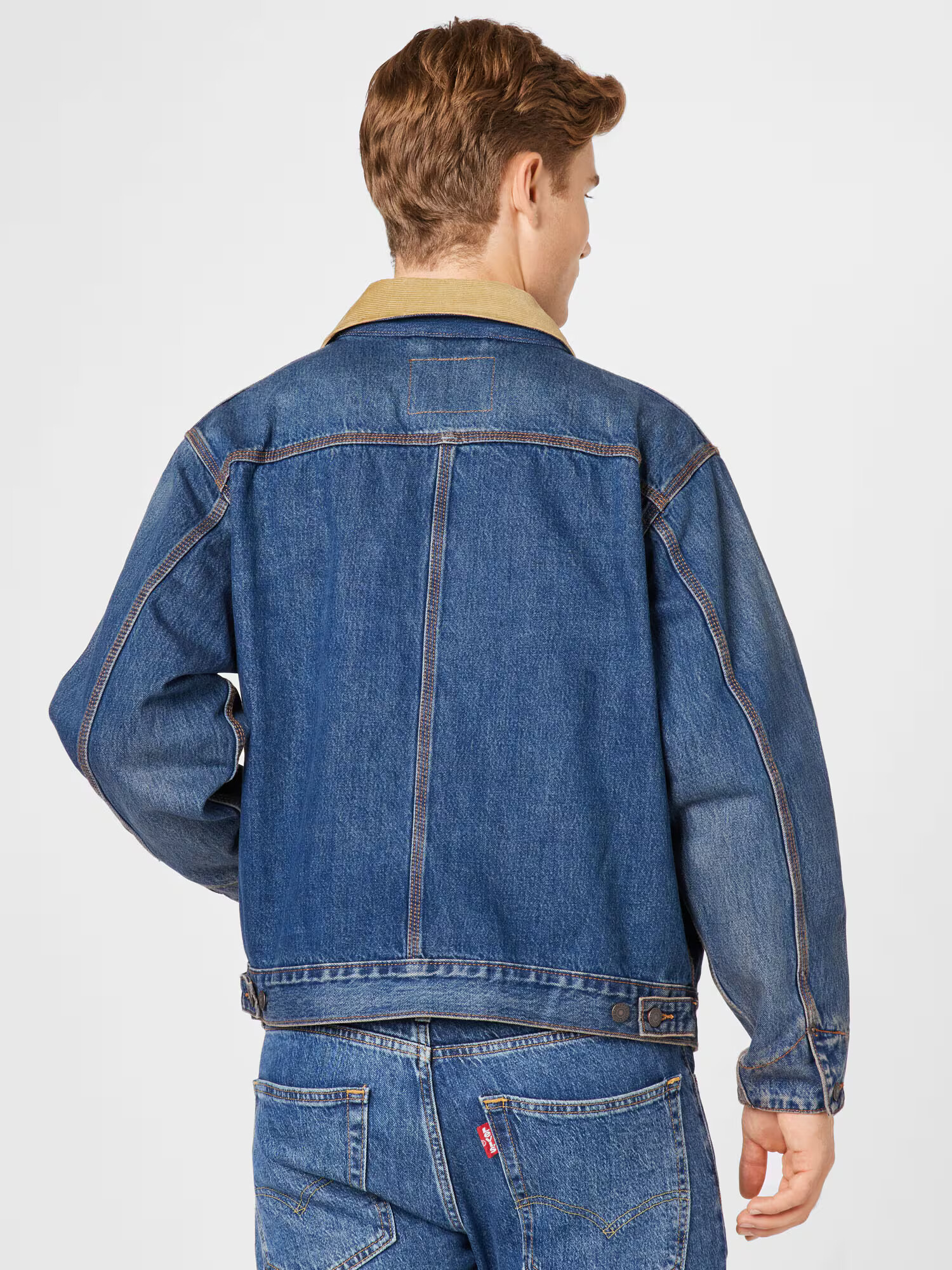 LEVI'S Geacă de primăvară-toamnă 'SUNSET TRUCKER DARK INDIGO - WORN IN' bej / albastru denim - Pled.ro