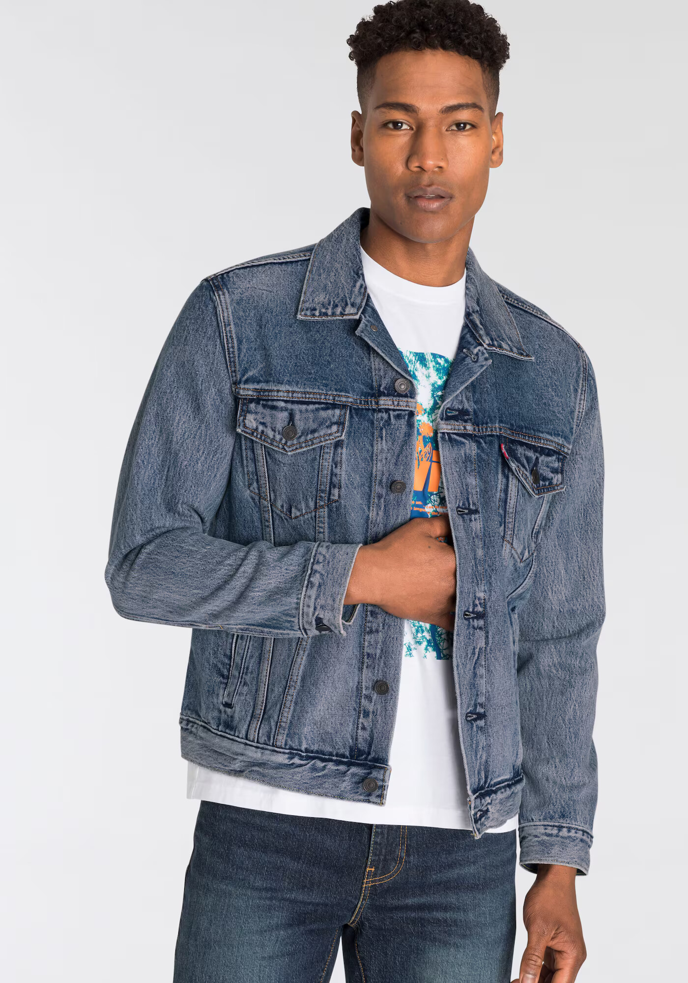 LEVI'S ® Geacă de primăvară-toamnă 'The Trucker' albastru denim - Pled.ro