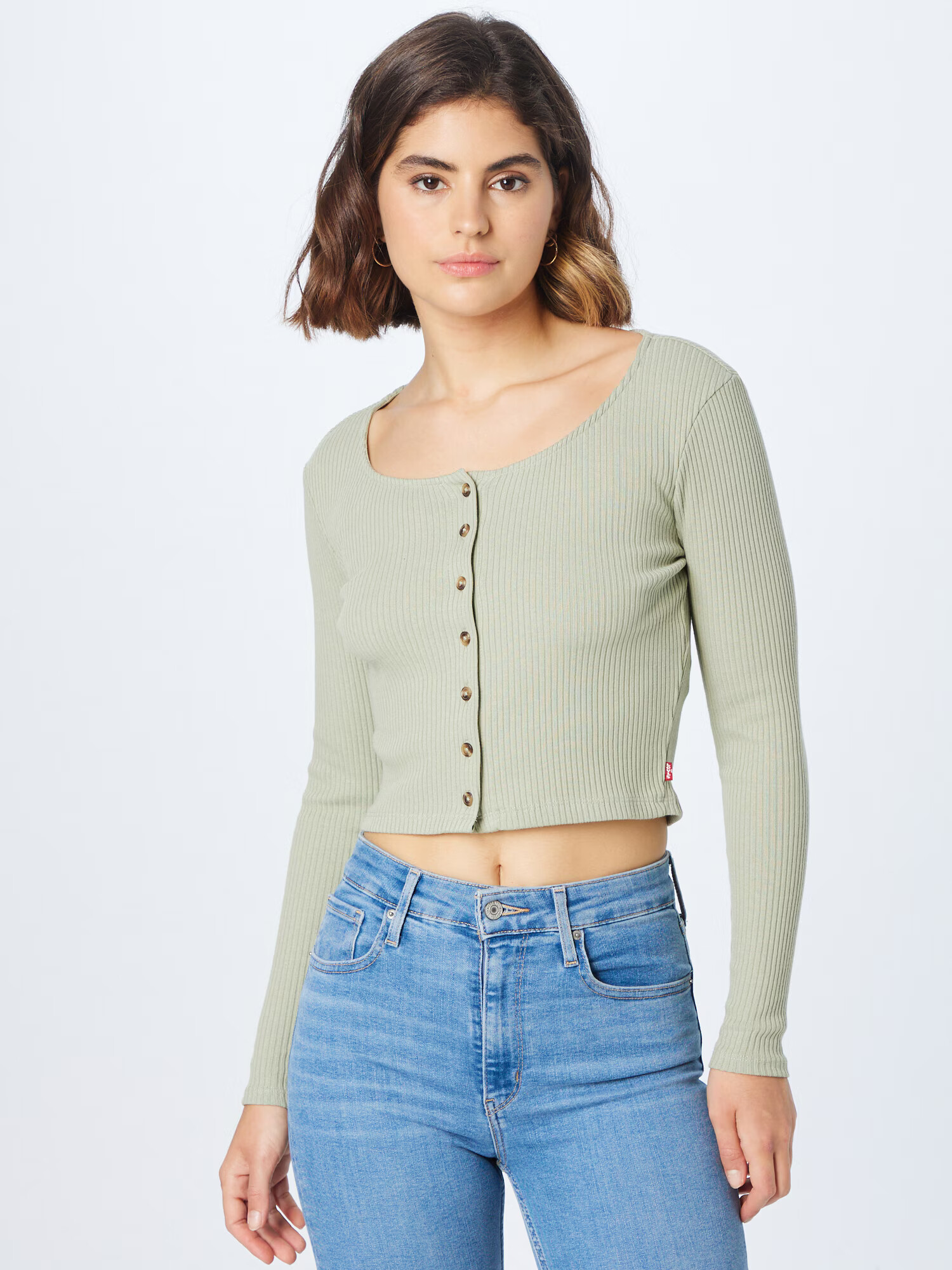 LEVI'S Geacă tricotată 'LS RACH TOP NEUTRALS' verde măr - Pled.ro