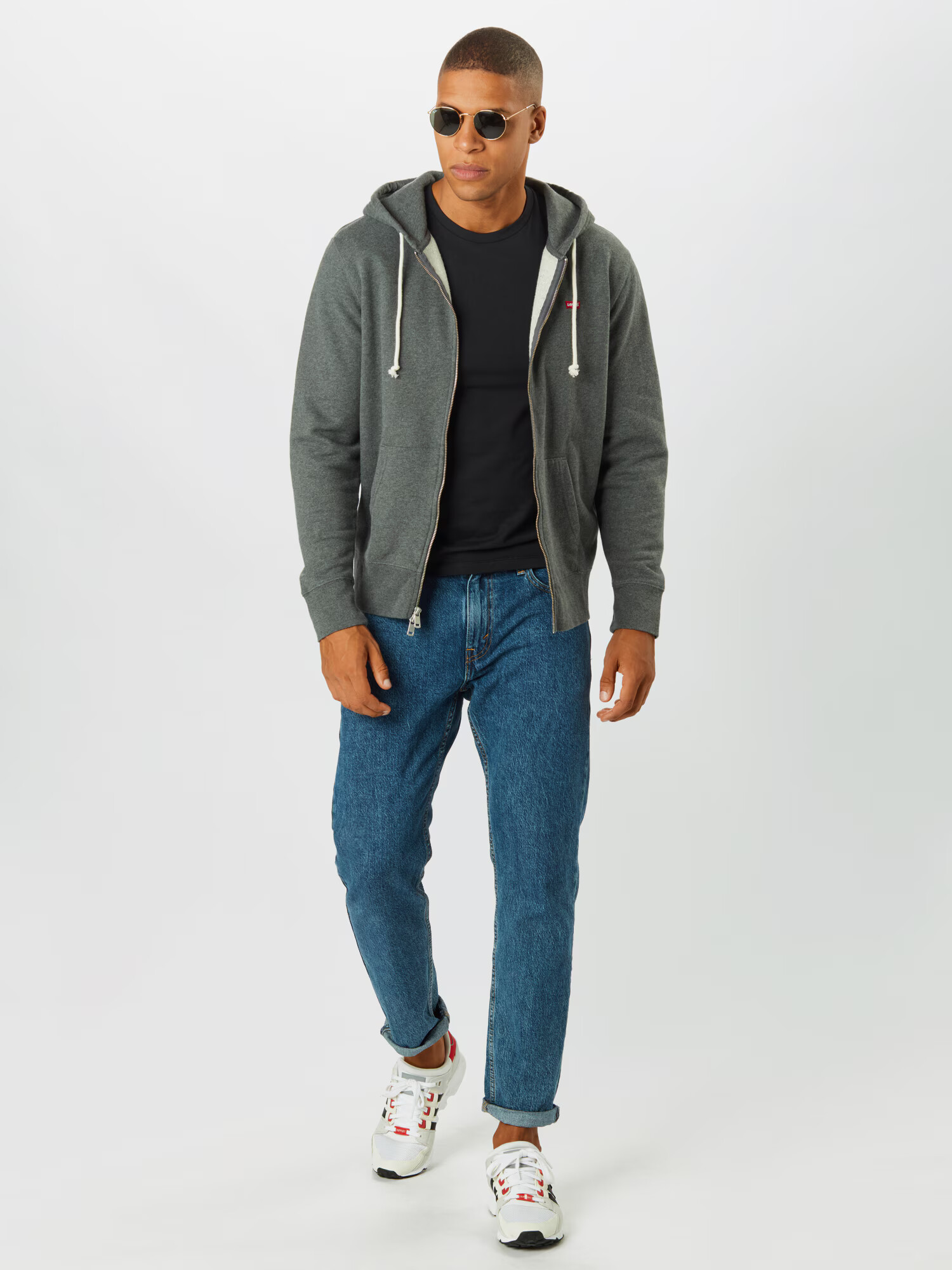 LEVI'S ® Hanorac 'NEW ORIGINAL ZIP UP GREYS' gri fumuriu - Pled.ro