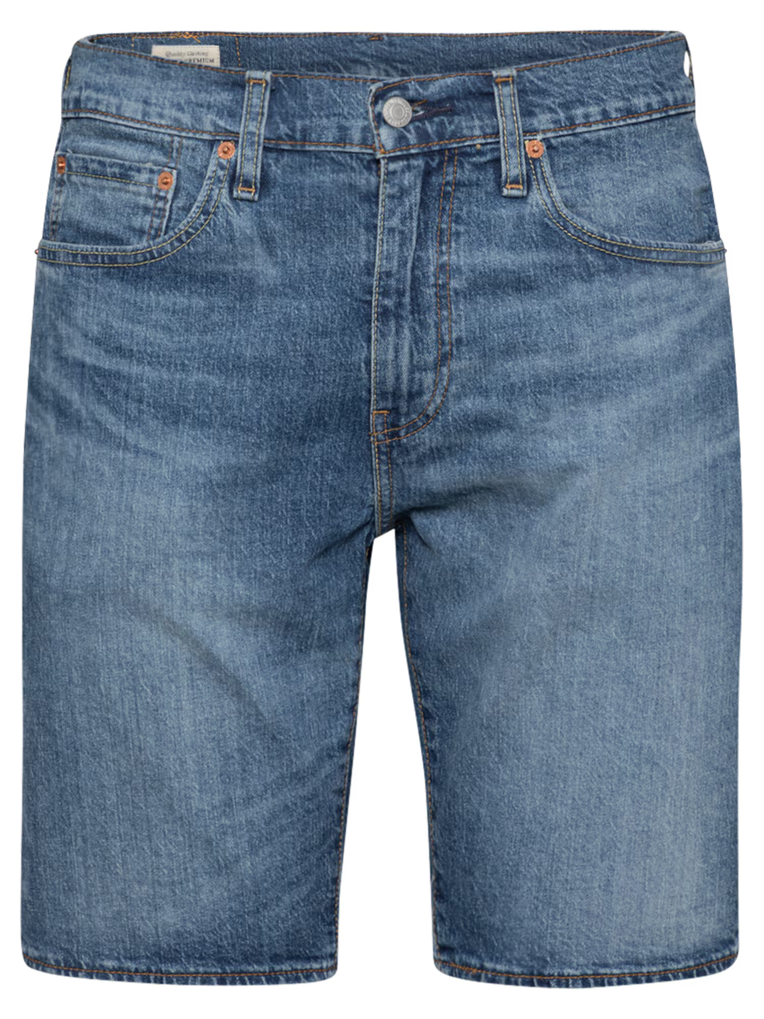 LEVI'S Jeans '405 STANDARD SHORT MED INDIGO - WORN IN' albastru denim / roșu / alb - Pled.ro