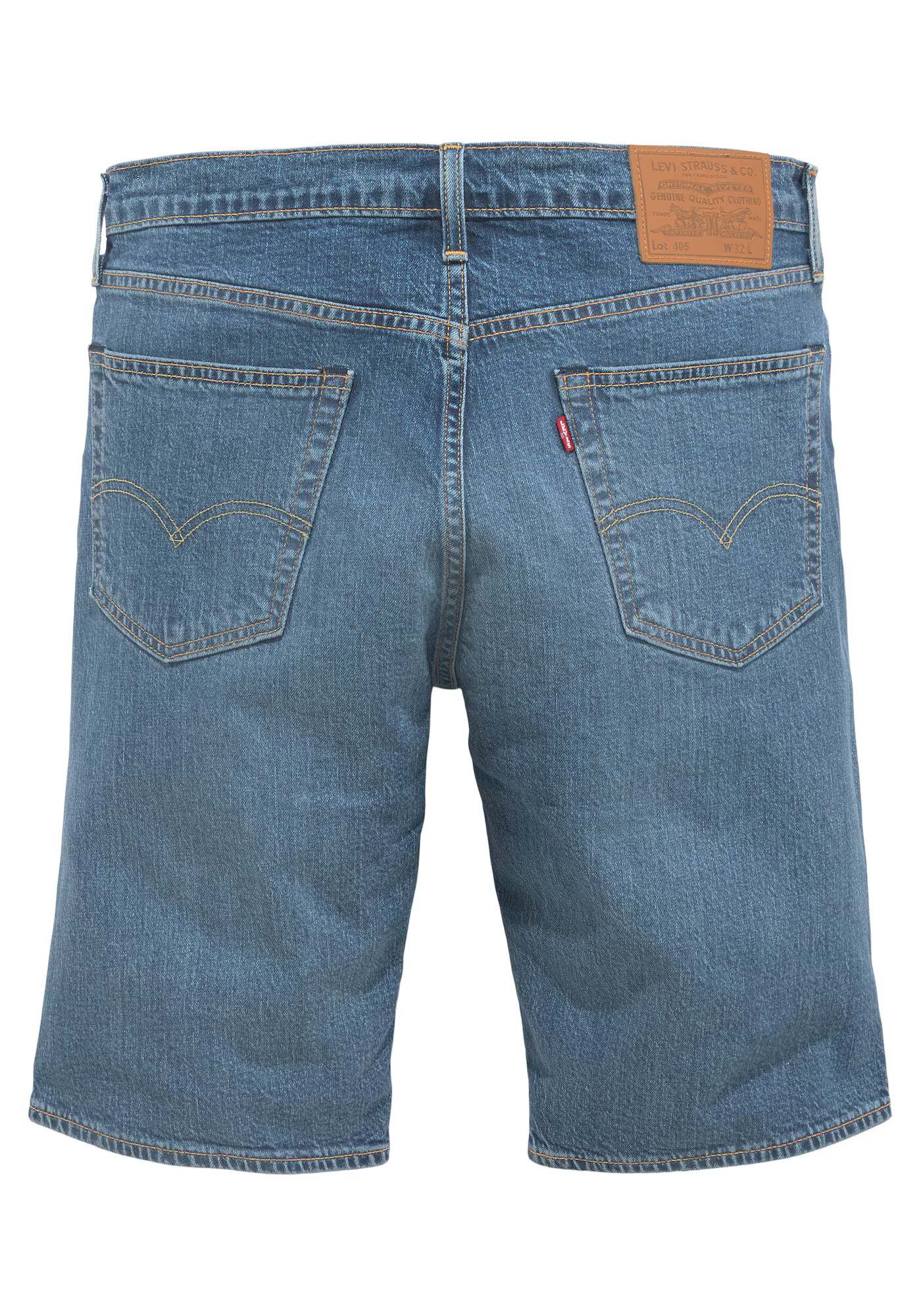 LEVI'S Jeans '405 STANDARD SHORT MED INDIGO - WORN IN' albastru denim / roșu / alb - Pled.ro