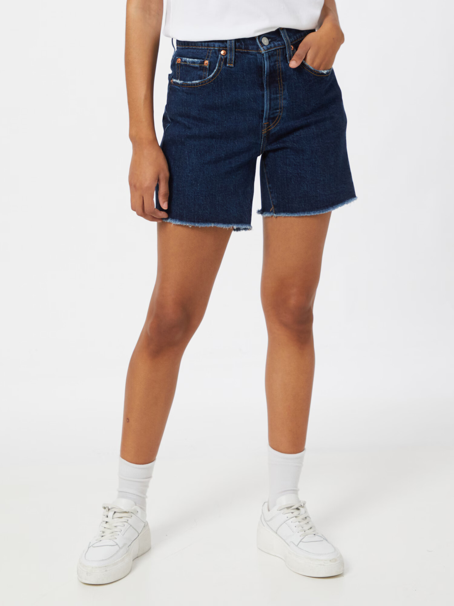 LEVI'S Jeans '501 MID THIGH SHORT' albastru denim - Pled.ro