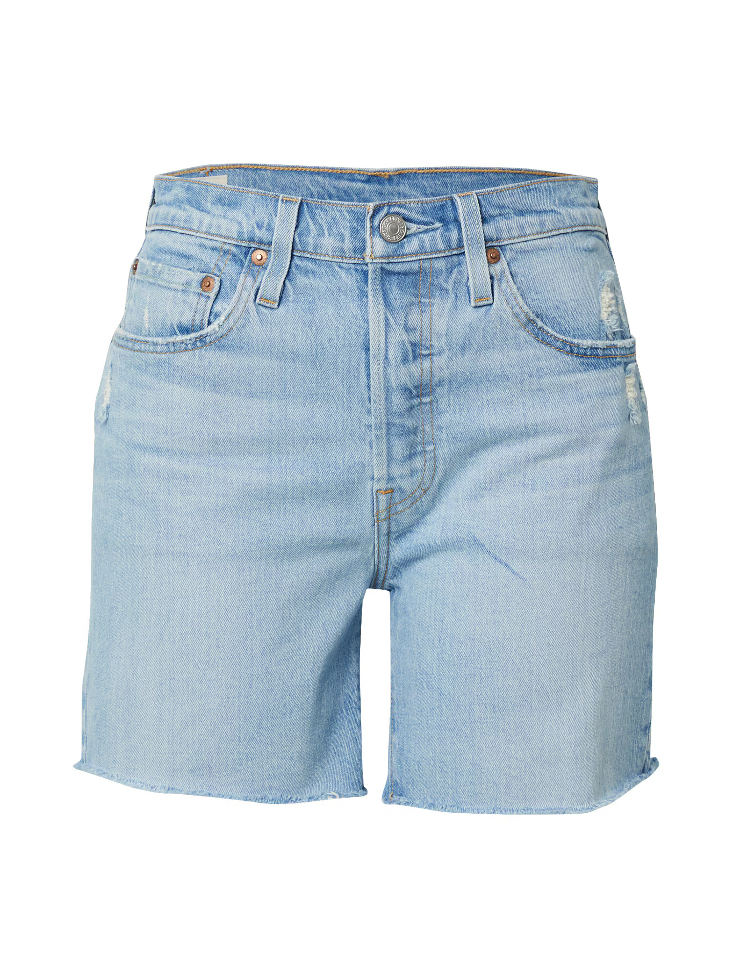 LEVI'S Jeans '501® MID THIGH SHORT LIGHT INDIGO - WORN IN' albastru deschis - Pled.ro