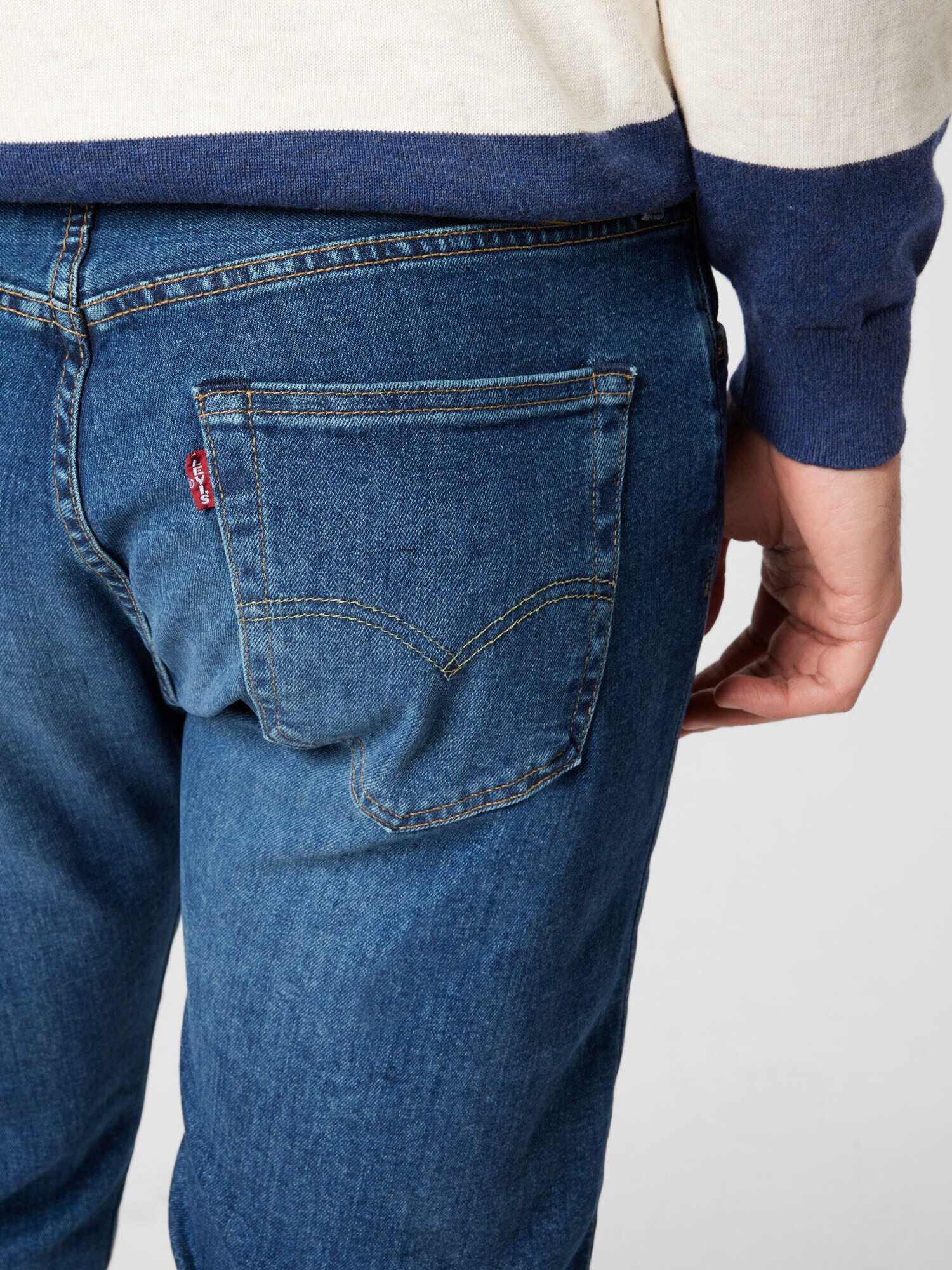 LEVI'S ® Jeans '501® LEVIS®ORIGINAL FIT DARK INDIGO - FLAT FINISH' albastru denim - Pled.ro