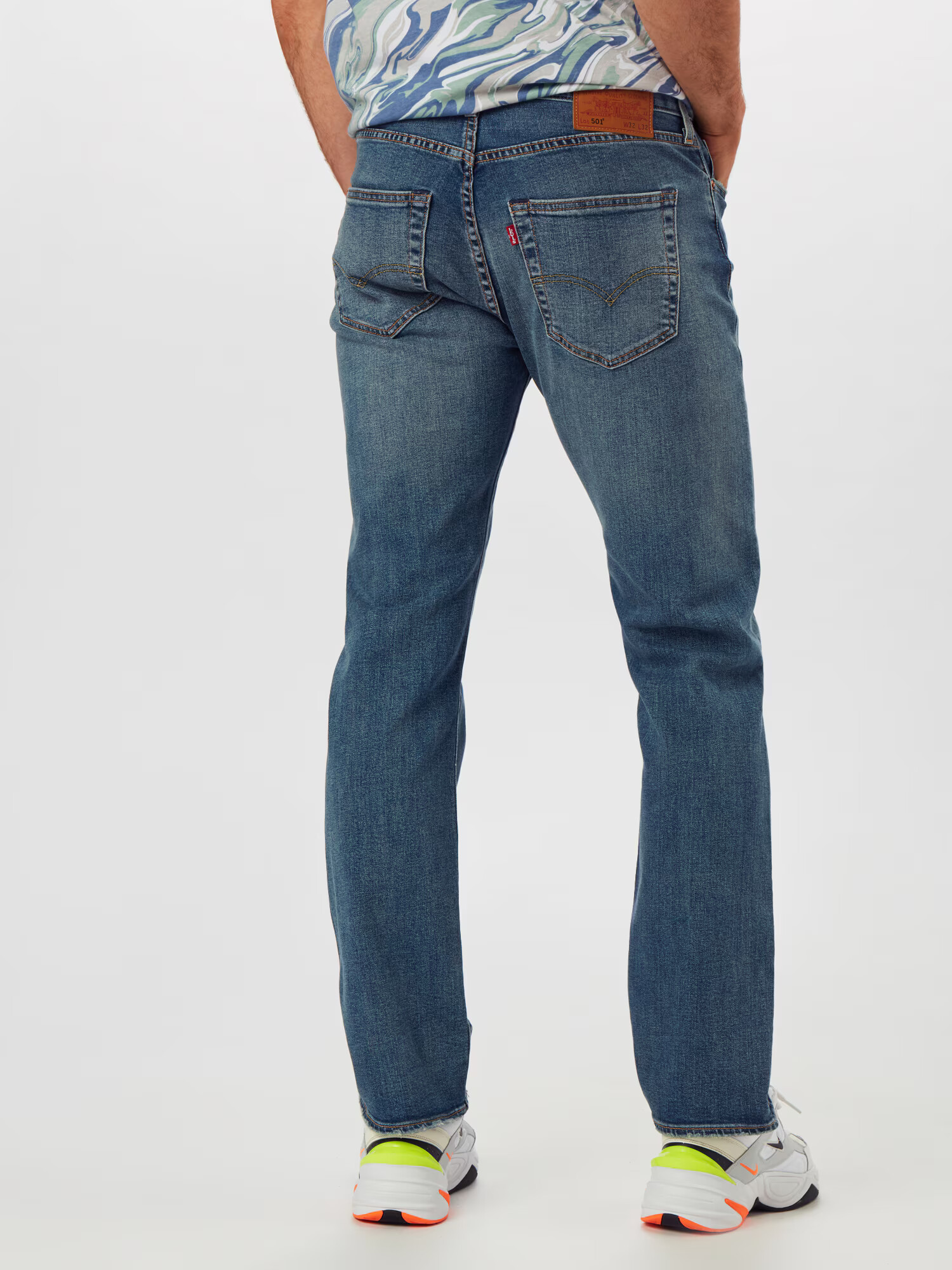 LEVI'S Jeans '501® LEVIS®ORIGINAL FIT MED INDIGO - WORN IN' albastru denim - Pled.ro