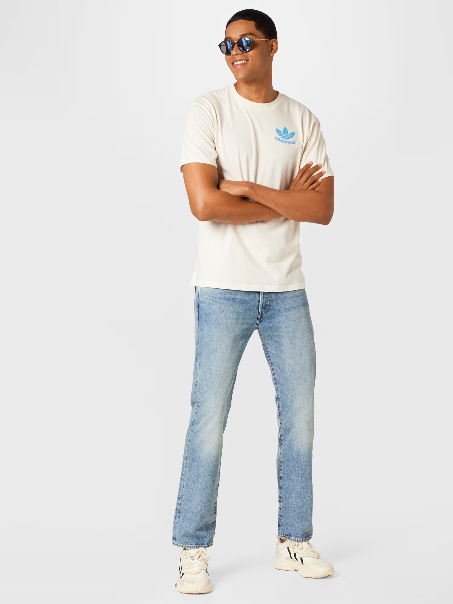 LEVI'S ® Jeans '501® LEVIS®ORIGINAL FIT MED INDIGO - WORN IN' albastru denim - Pled.ro