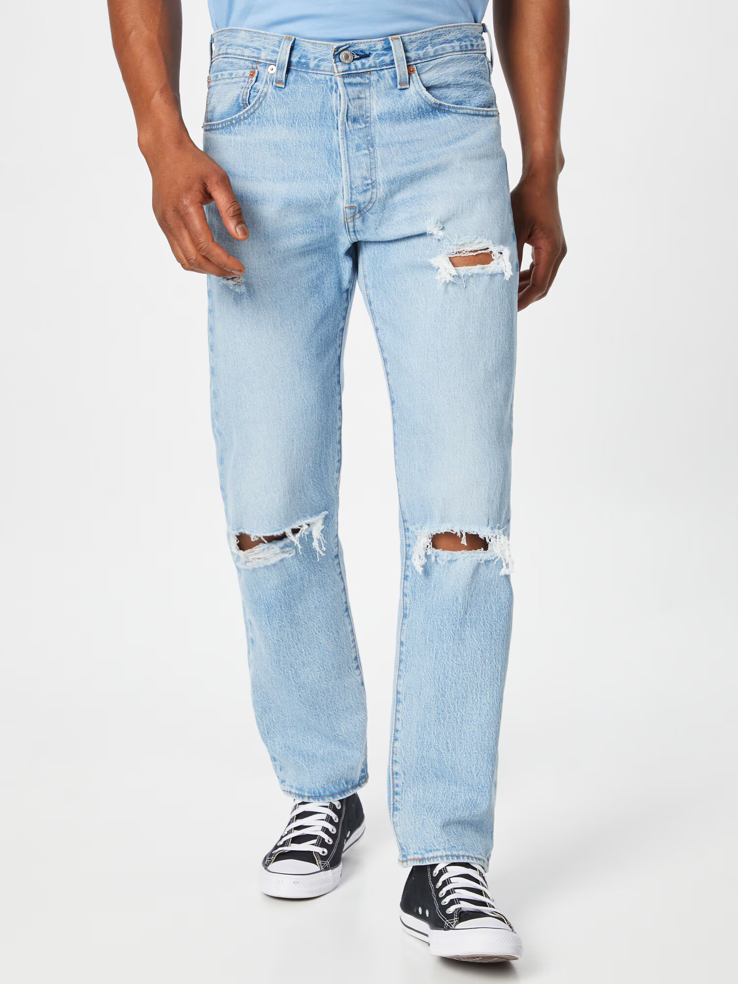 LEVI'S Jeans '501® 93 STRAIGHT MED INDIGO - WORN IN' albastru denim - Pled.ro