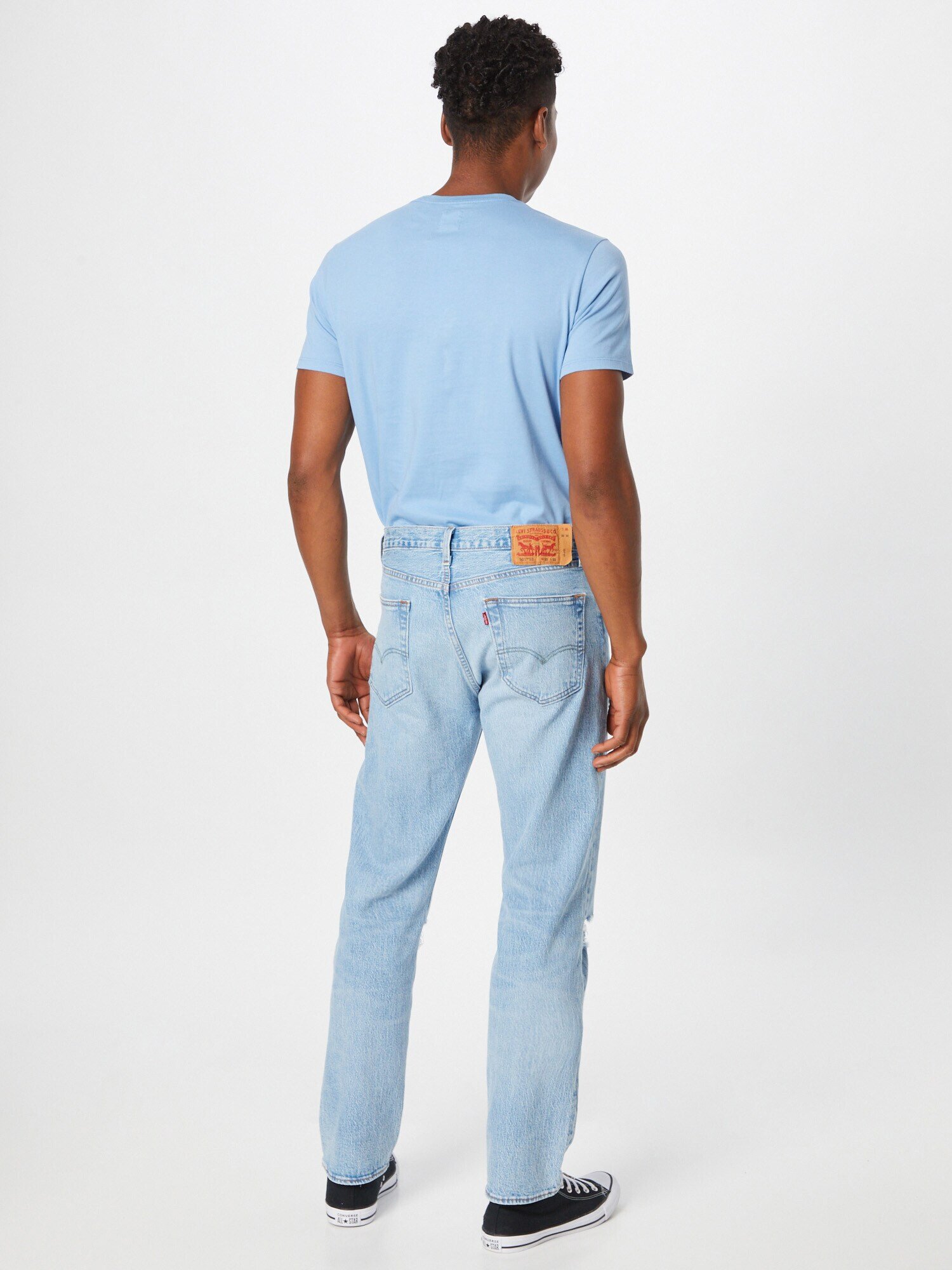 LEVI'S Jeans '501® 93 STRAIGHT MED INDIGO - WORN IN' albastru denim - Pled.ro