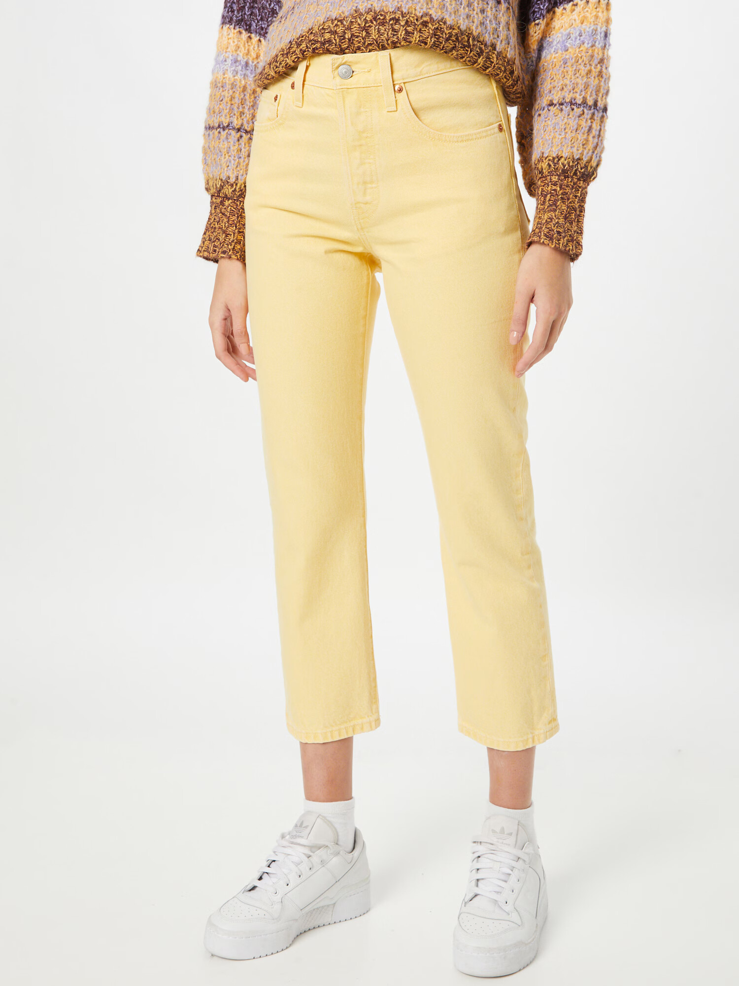 LEVI'S Jeans '501® CROP' galben deschis - Pled.ro