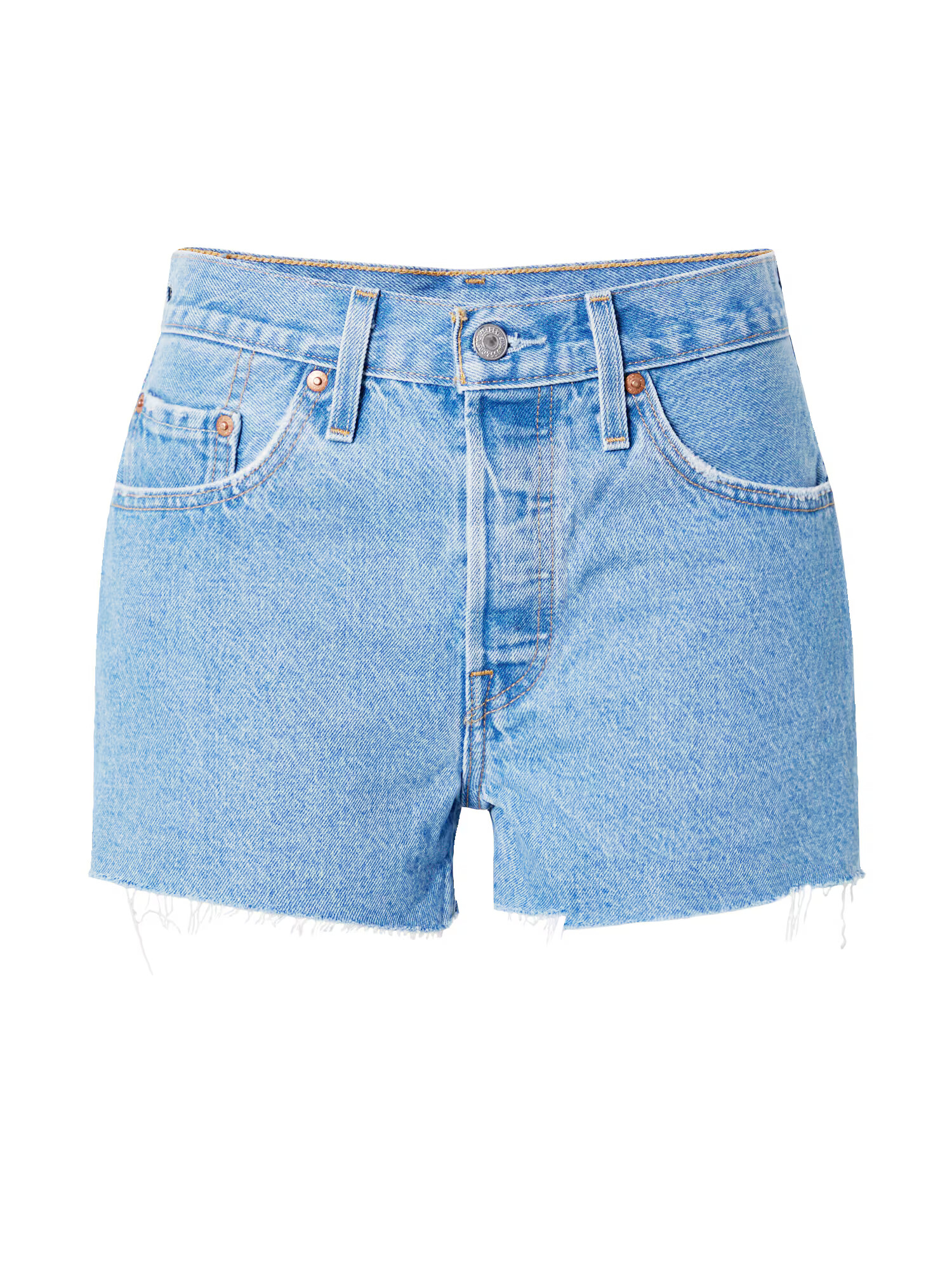 LEVI'S ® Jeans '501® ORIGINAL SHORT LIGHT INDIGO - FLAT FINISH' albastru denim - Pled.ro