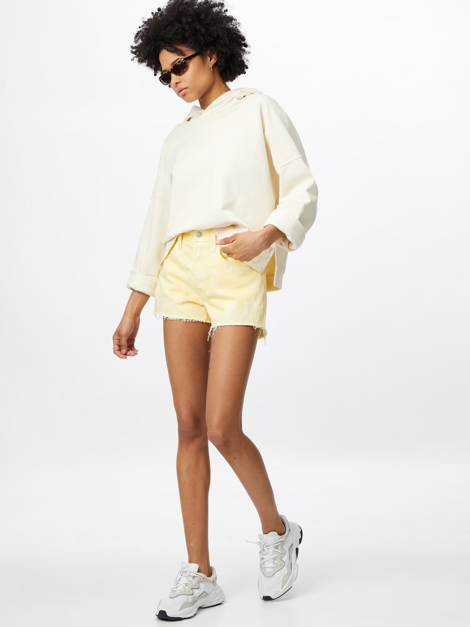 LEVI'S Jeans '501® HIGH RISE SHORT' galben pastel - Pled.ro