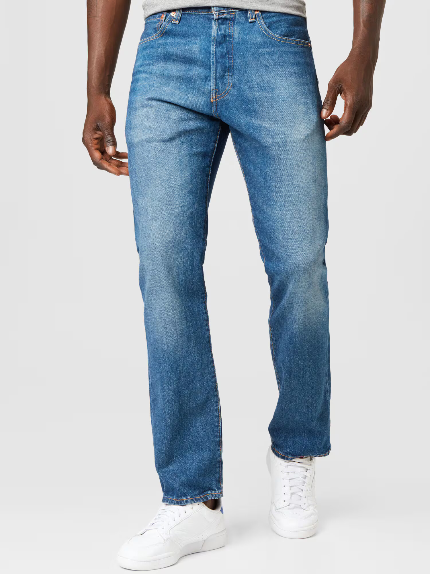 LEVI'S Jeans '501® LEVIS®ORIGINAL FIT DARK INDIGO - WORN IN' albastru denim - Pled.ro