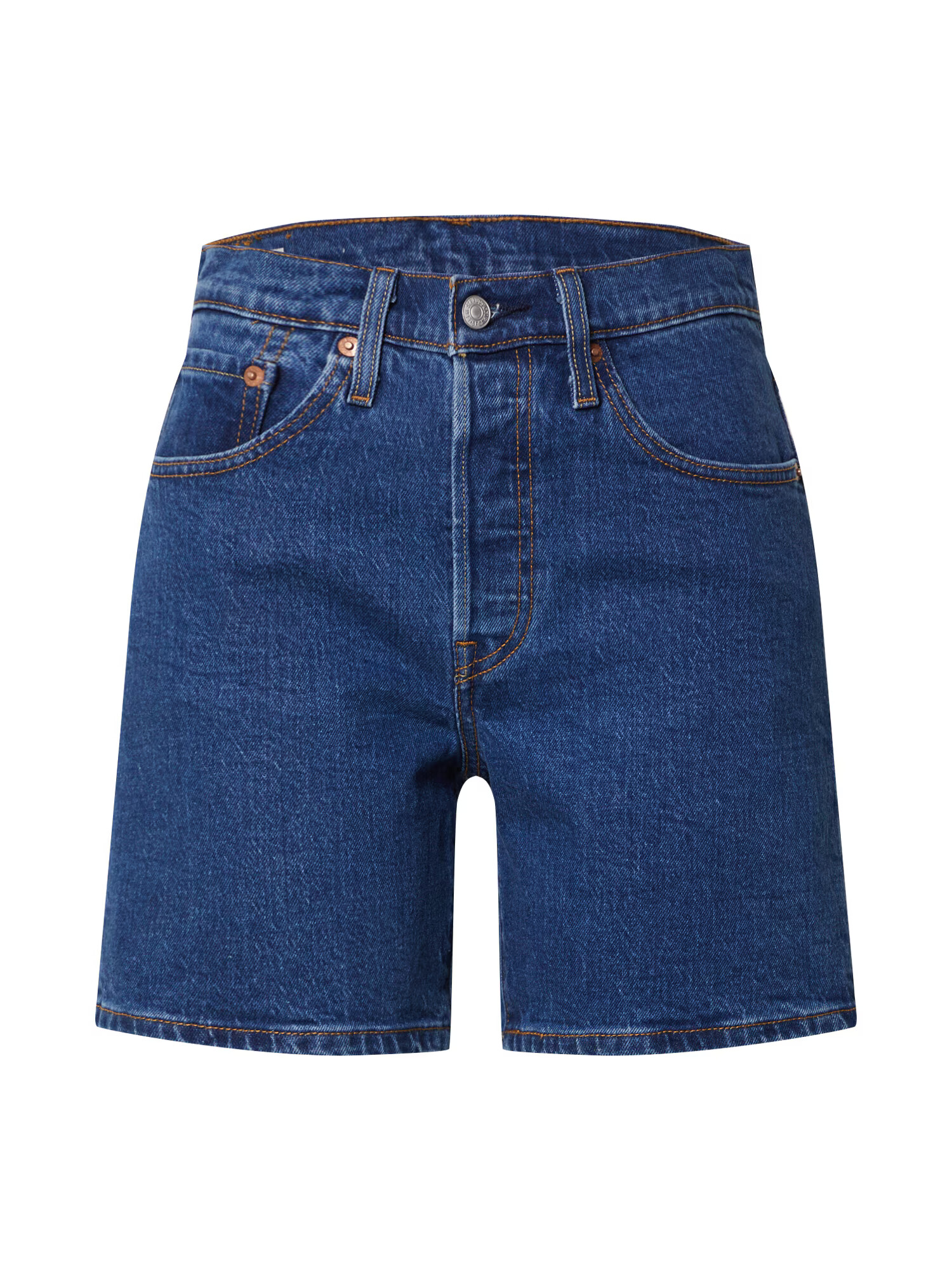 LEVI'S Jeans '501® MID THIGH SHORT DARK INDIGO - WORN IN' albastru închis - Pled.ro