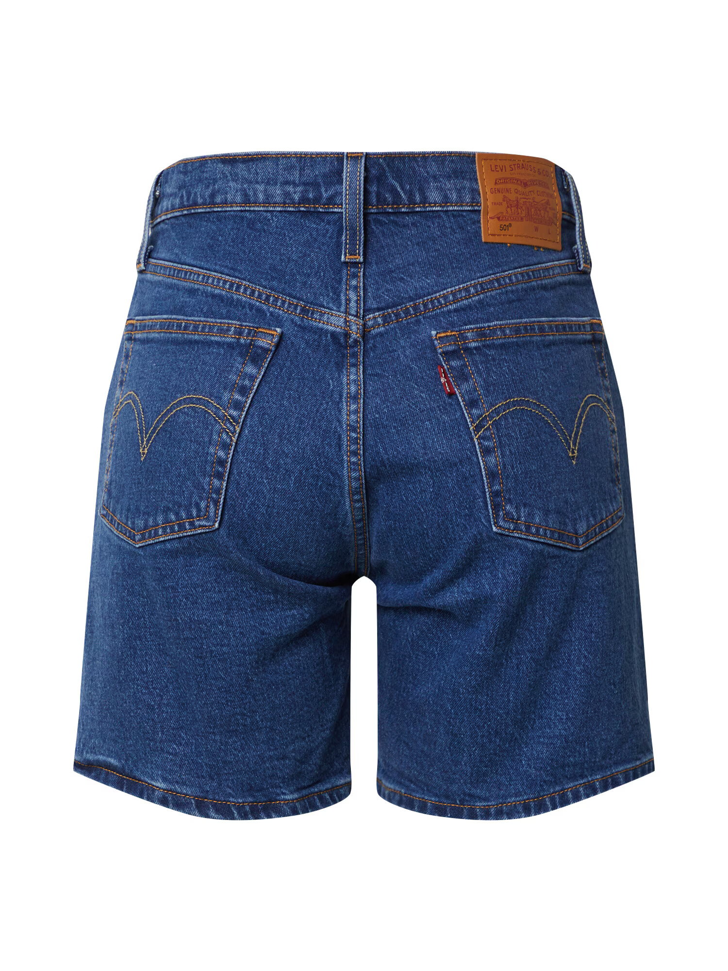 LEVI'S Jeans '501® MID THIGH SHORT DARK INDIGO - WORN IN' albastru închis - Pled.ro