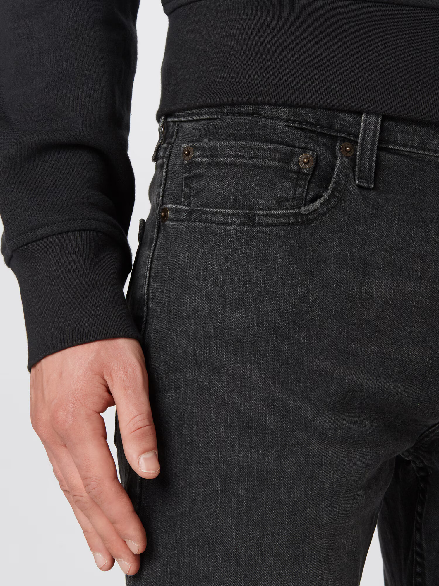 LEVI'S Jeans '502 TAPER HI-BALL BLACKS' negru denim - Pled.ro