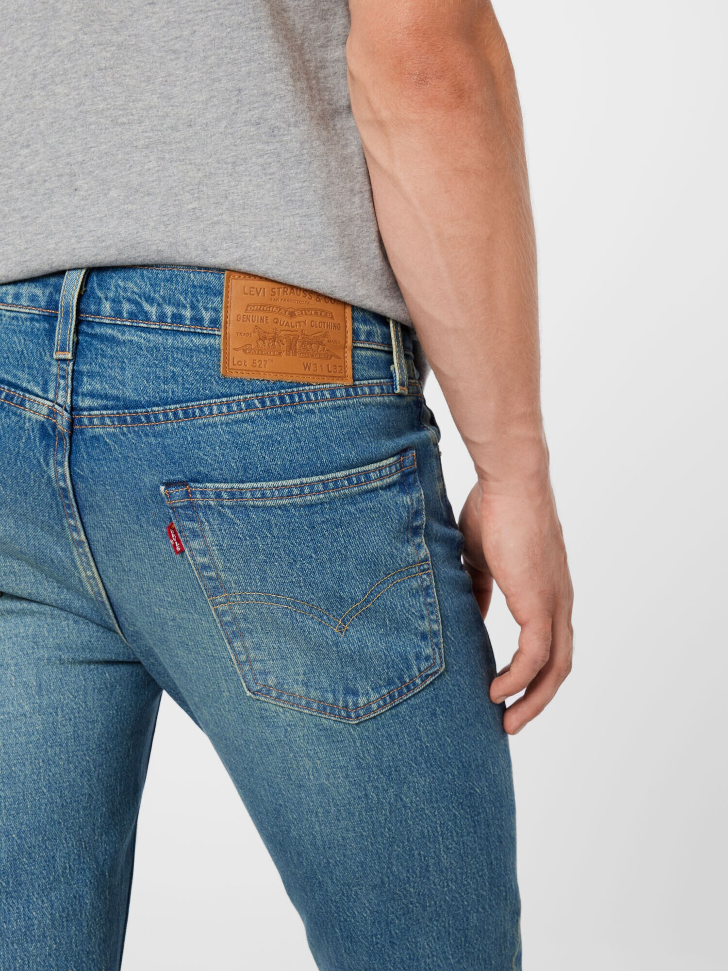 LEVI'S ® Jeans '527™ SLIM BOOT CUT MED INDIGO - WORN IN' albastru denim - Pled.ro