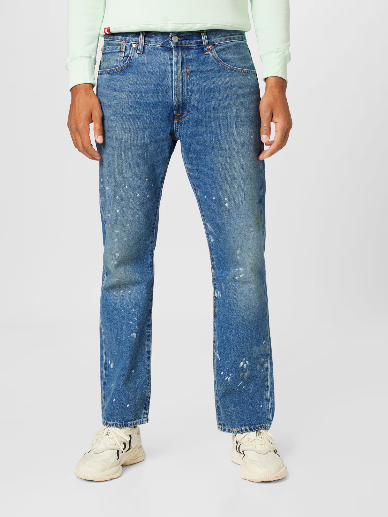 LEVI'S Jeans '551 Z AUTHENTIC STRAIGHT' albastru denim / alb - Pled.ro