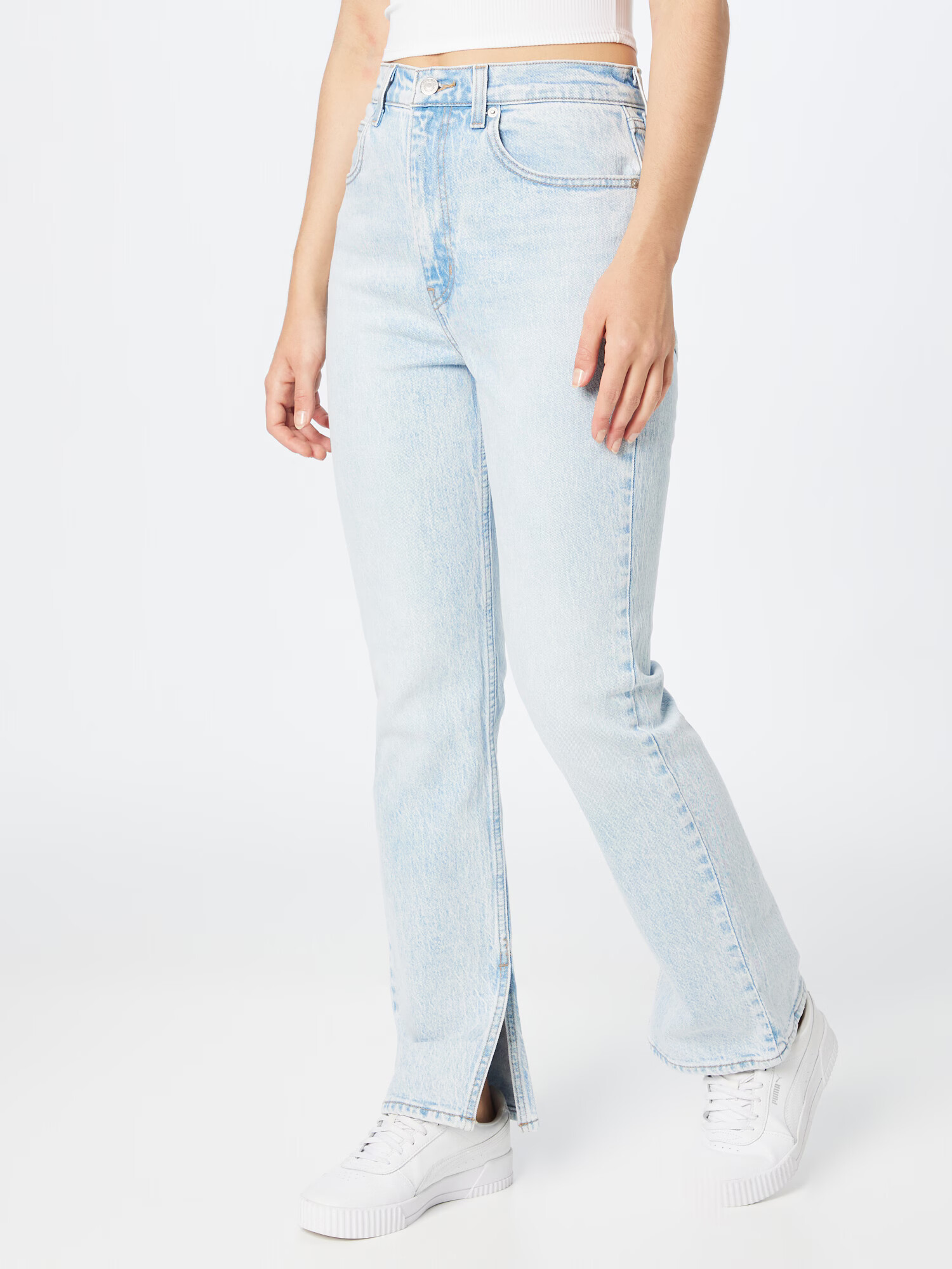 LEVI'S Jeans '70S HIGH SLIM STR SLIT' albastru denim - Pled.ro