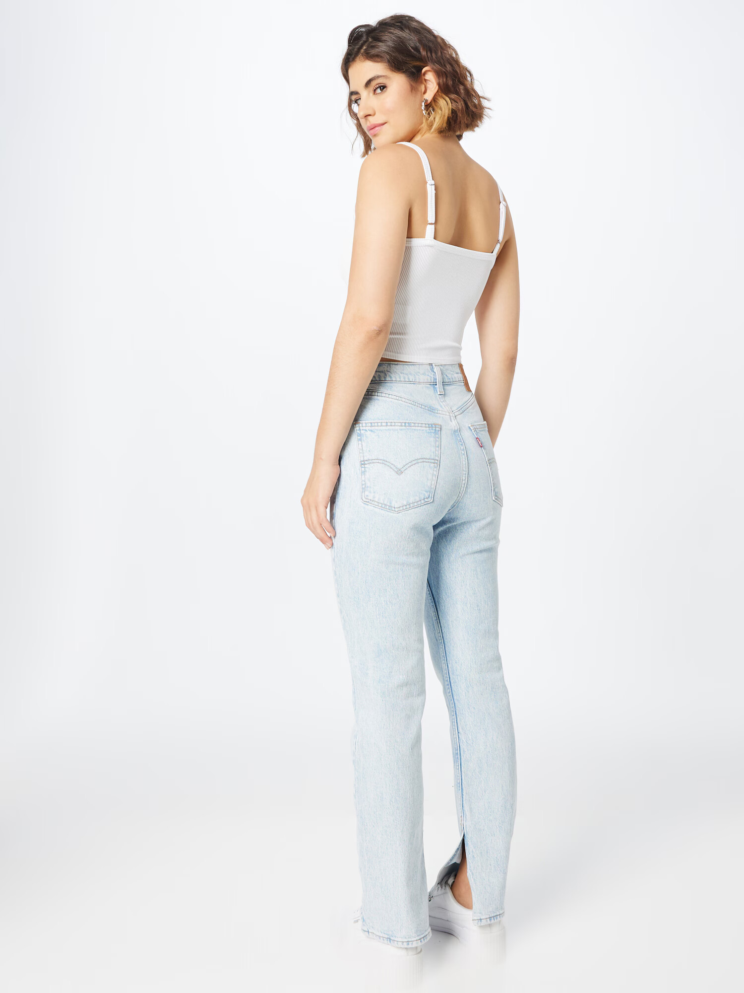 LEVI'S Jeans '70S HIGH SLIM STR SLIT' albastru denim - Pled.ro