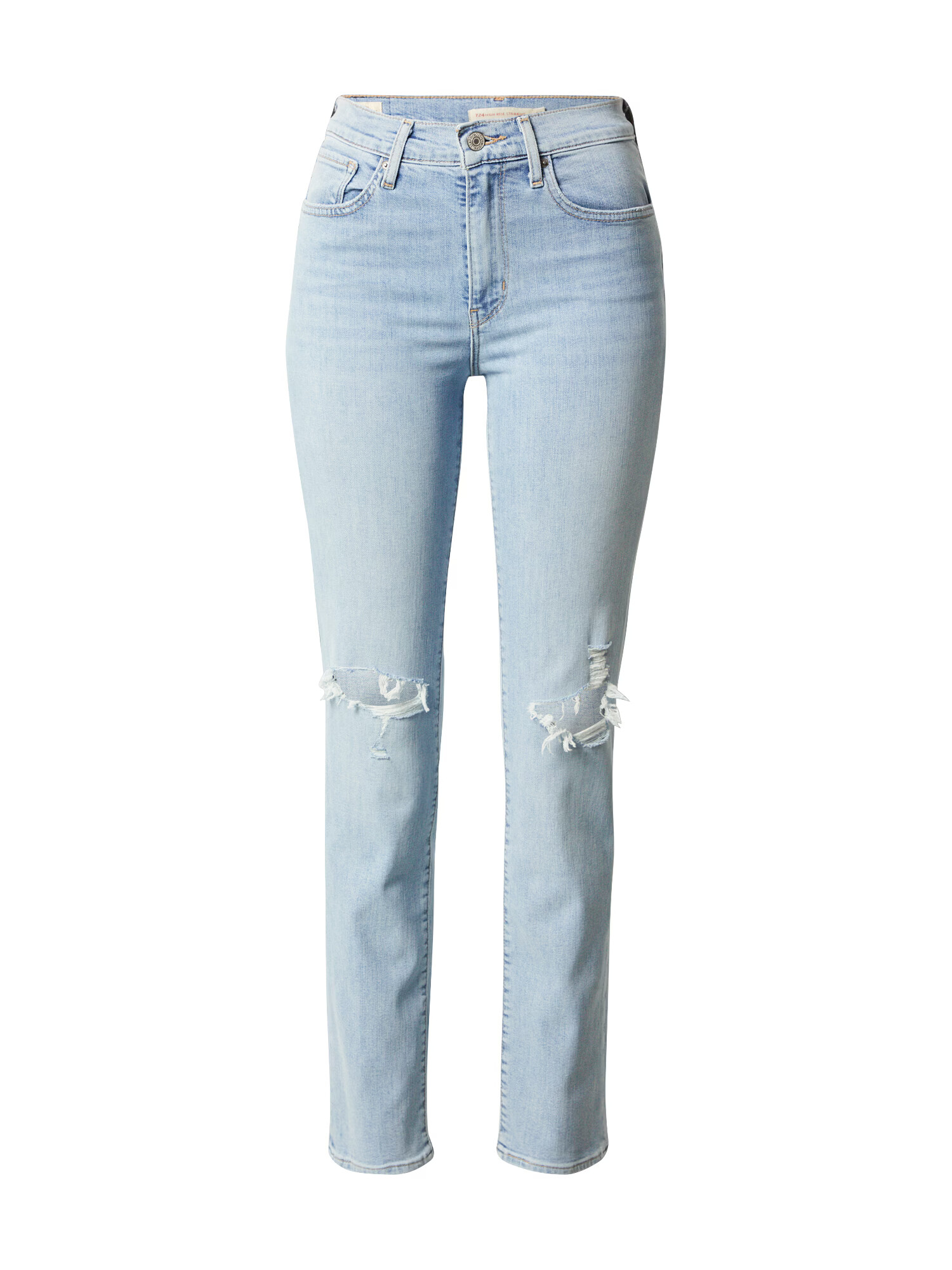 LEVI'S Jeans '724 HIGH RISE STRAIGHT LIGHT INDIGO - WORN IN' albastru denim - Pled.ro