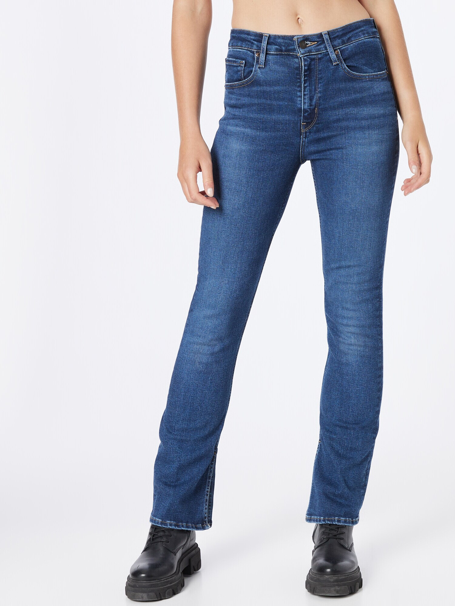 LEVI'S Jeans '725 HR SLIT BOOTCUT DARK INDIGO - WORN IN' albastru închis - Pled.ro