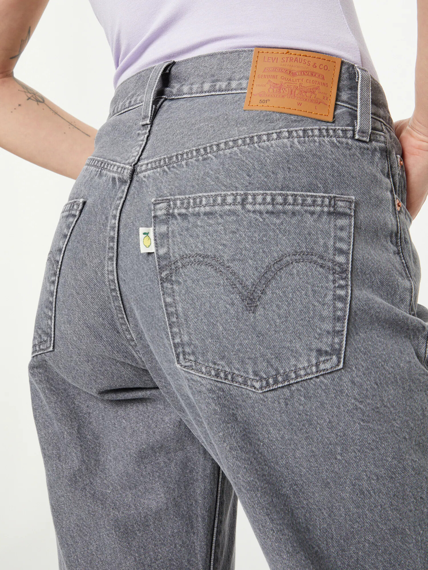 LEVI'S Jeans '501® 90's' gri piatră - Pled.ro