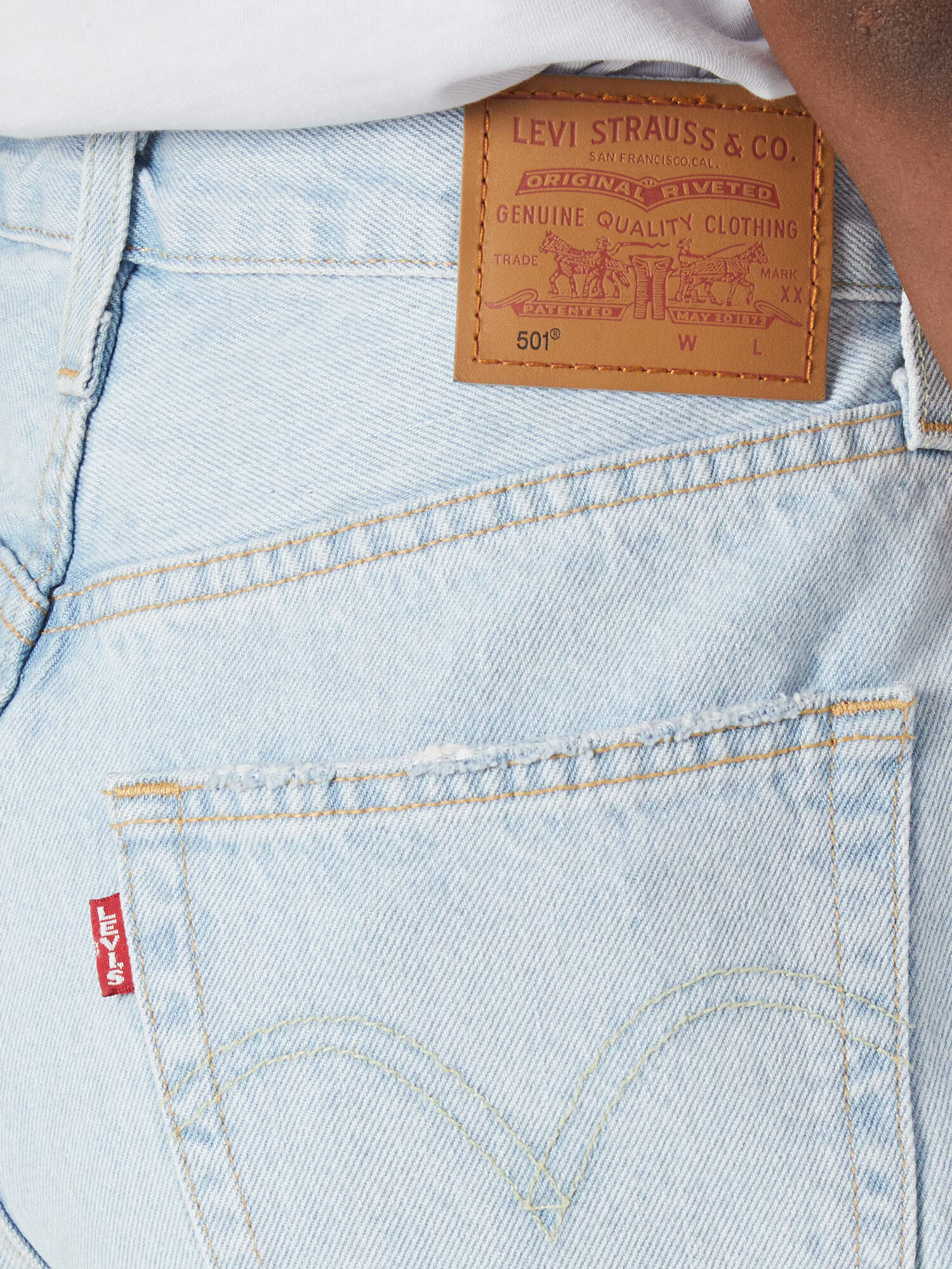 LEVI'S ® Jeans '501®90S SHORT LIGHT INDIGO - WORN IN' albastru deschis - Pled.ro