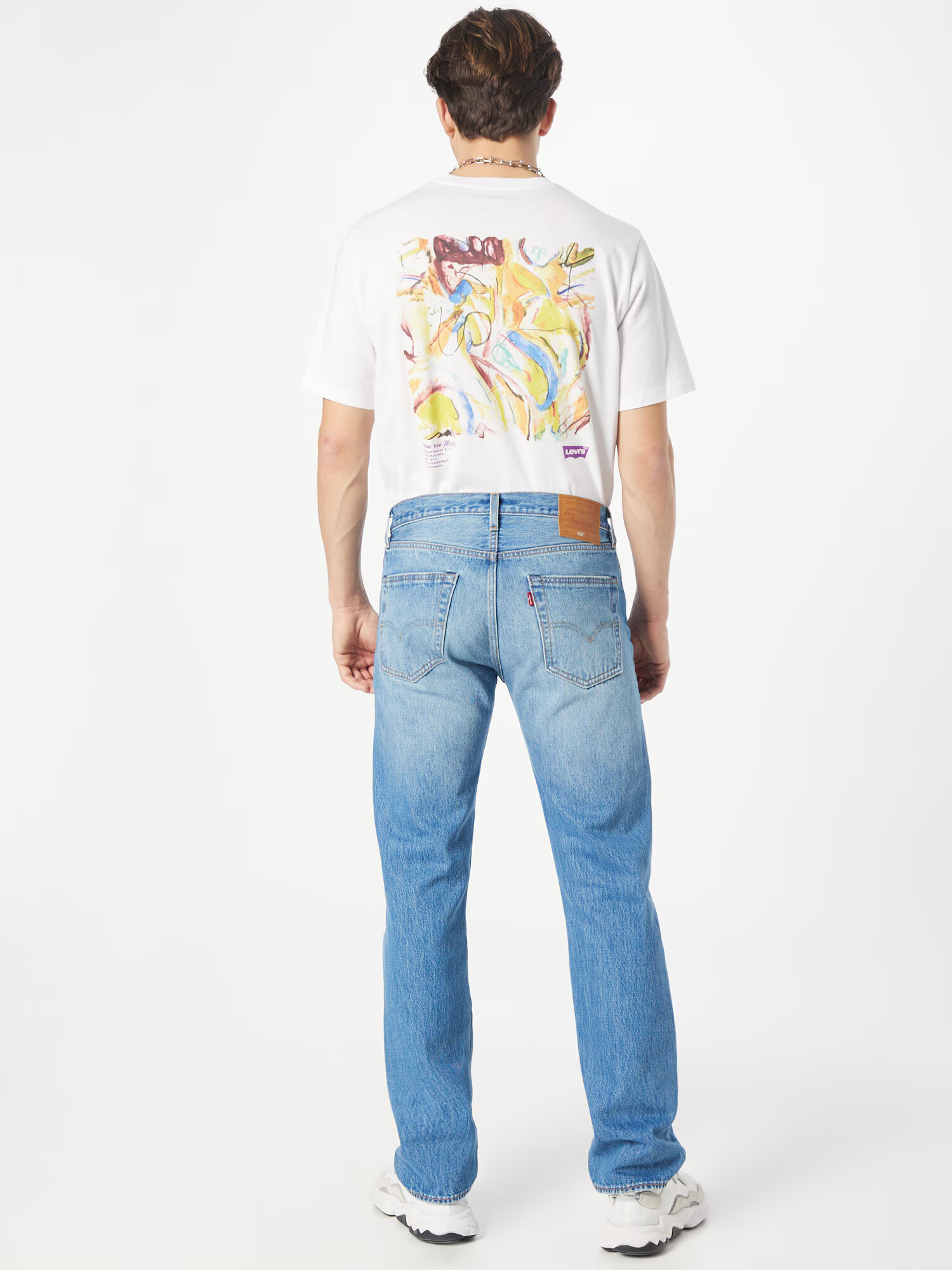 LEVI'S Jeans '501' albastru denim / maro deschis - Pled.ro