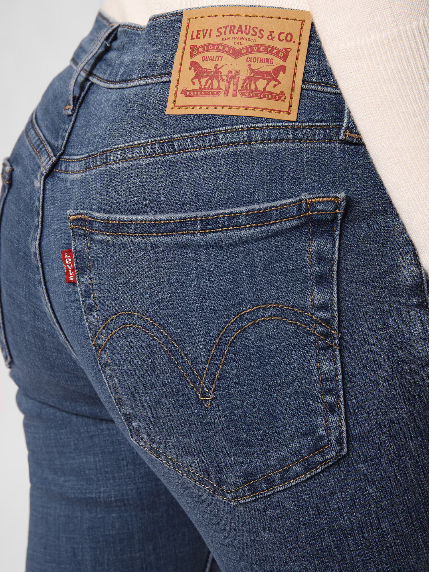 LEVI'S ® Jeans albastru / maro deschis / roșu / alb - Pled.ro