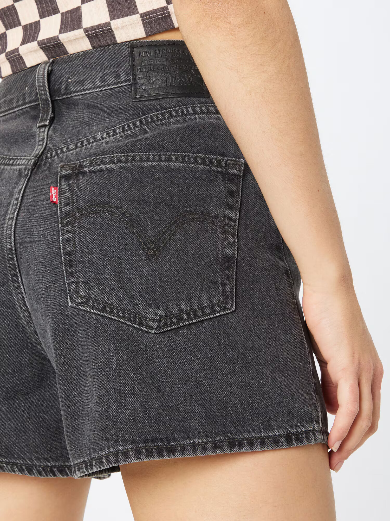 LEVI'S Jeans 'HIGH LOOSE SHORT BLACKS' negru denim - Pled.ro