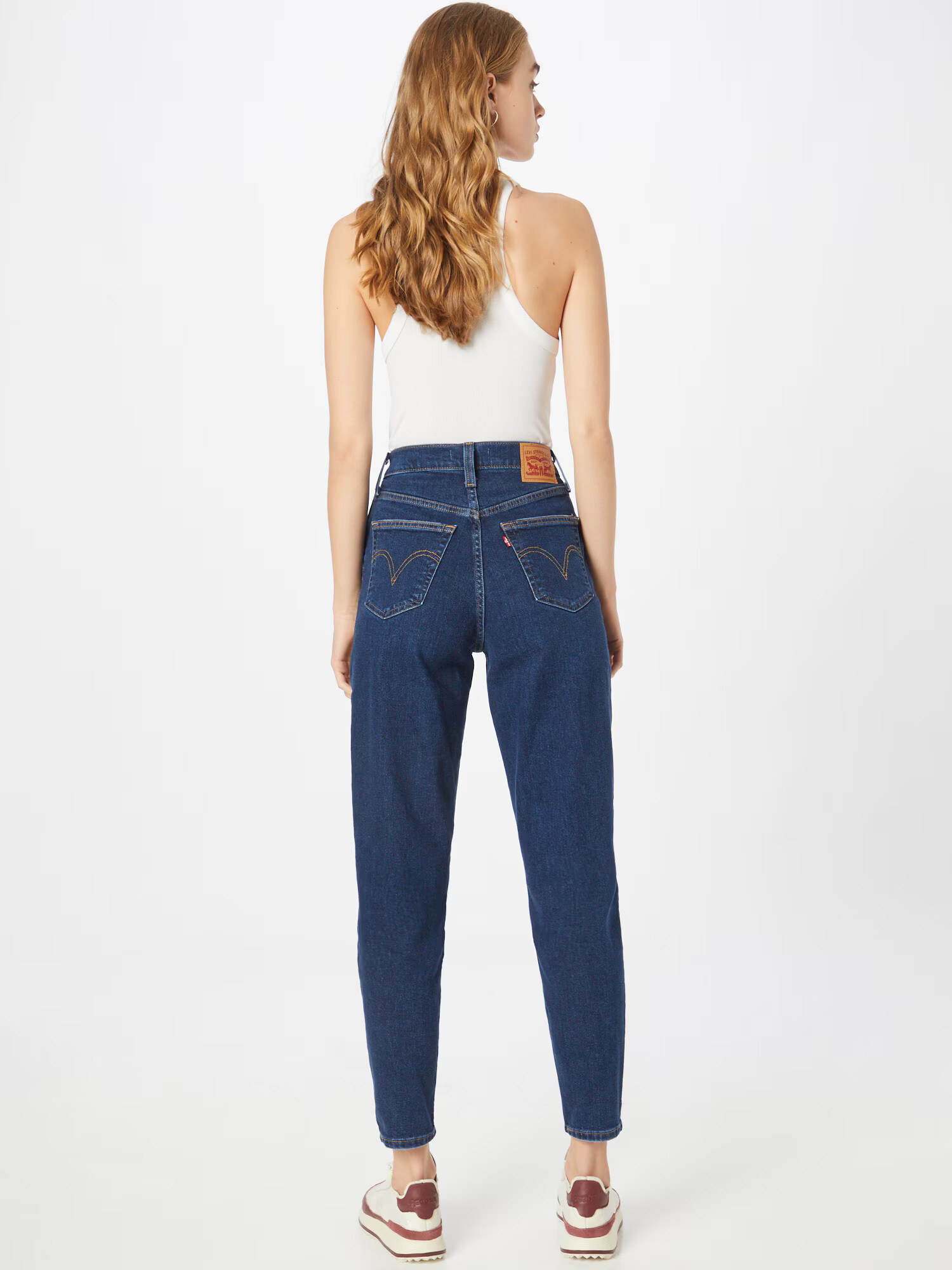 LEVI'S ® Jeans 'HIGH WAISTED MOM JEAN DARK INDIGO - WORN IN' albastru închis - Pled.ro