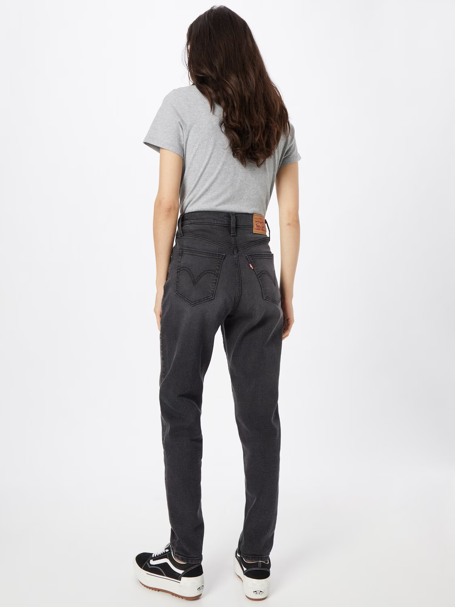 LEVI'S ® Jeans 'HIGH WAISTED MOM JEAN DARK INDIGO - WORN IN' negru - Pled.ro