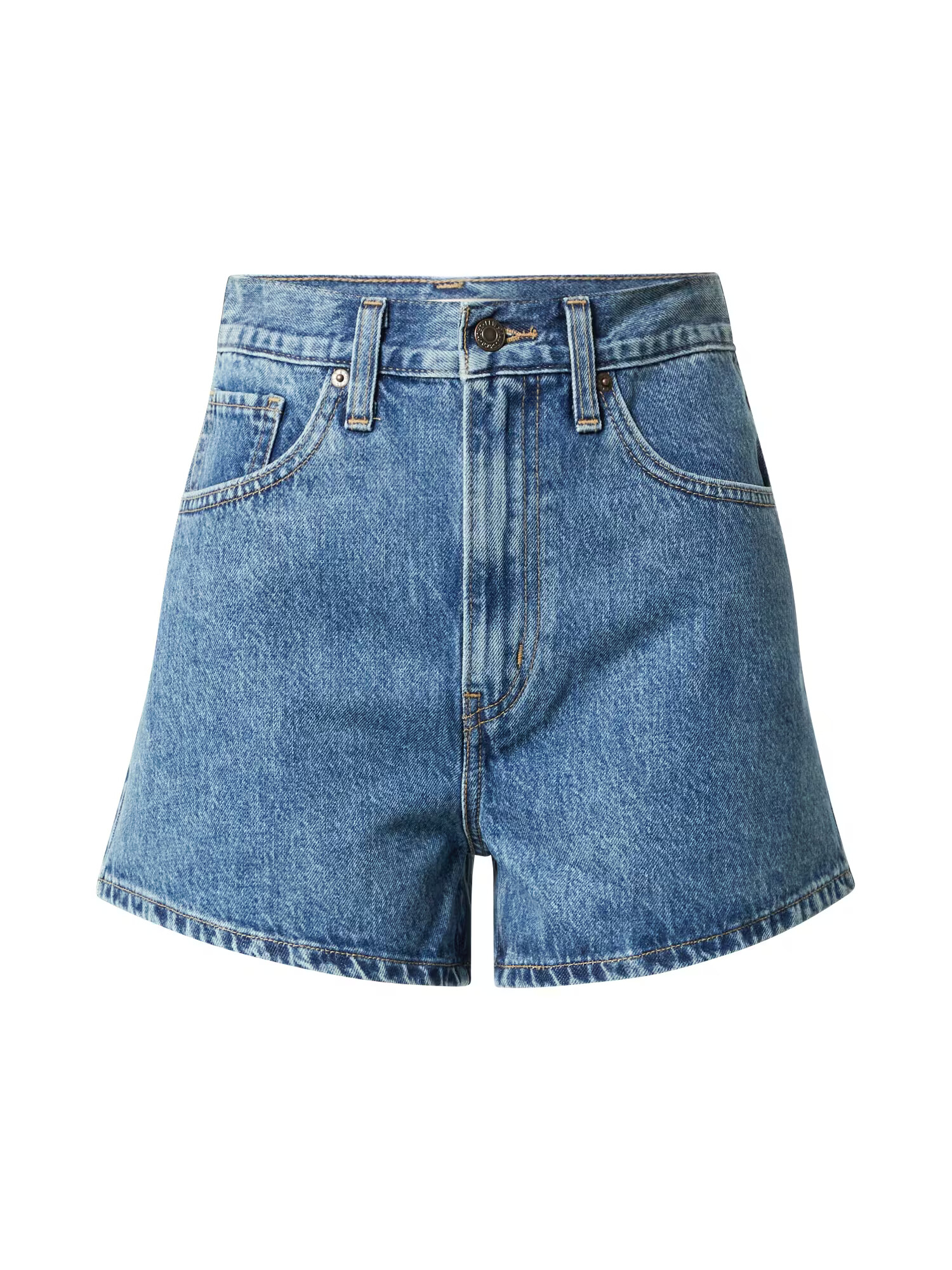 LEVI'S ® Jeans 'HIGH WAISTED MOM SHORT MED INDIGO - FLAT FINISH' albastru denim - Pled.ro