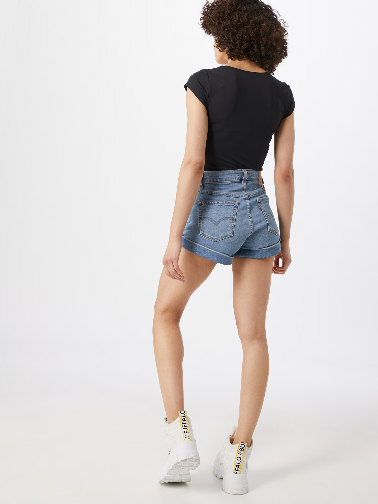 LEVI'S Jeans 'MOM A LINE SHORT 2' albastru denim - Pled.ro