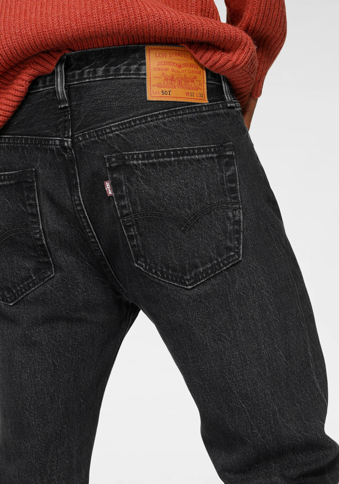 LEVI'S Jeans '501 ORIGINAL' negru denim - Pled.ro