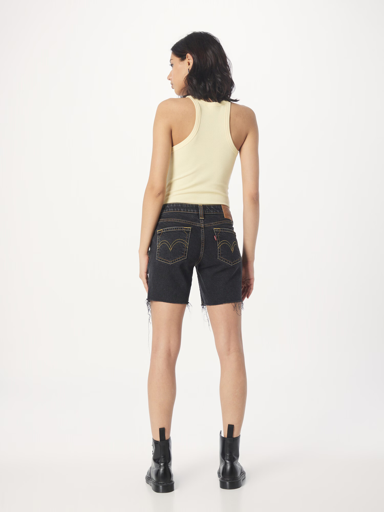 LEVI'S Jeans 'NOUGHTIES SHORT BLACKS' albastru închis - Pled.ro