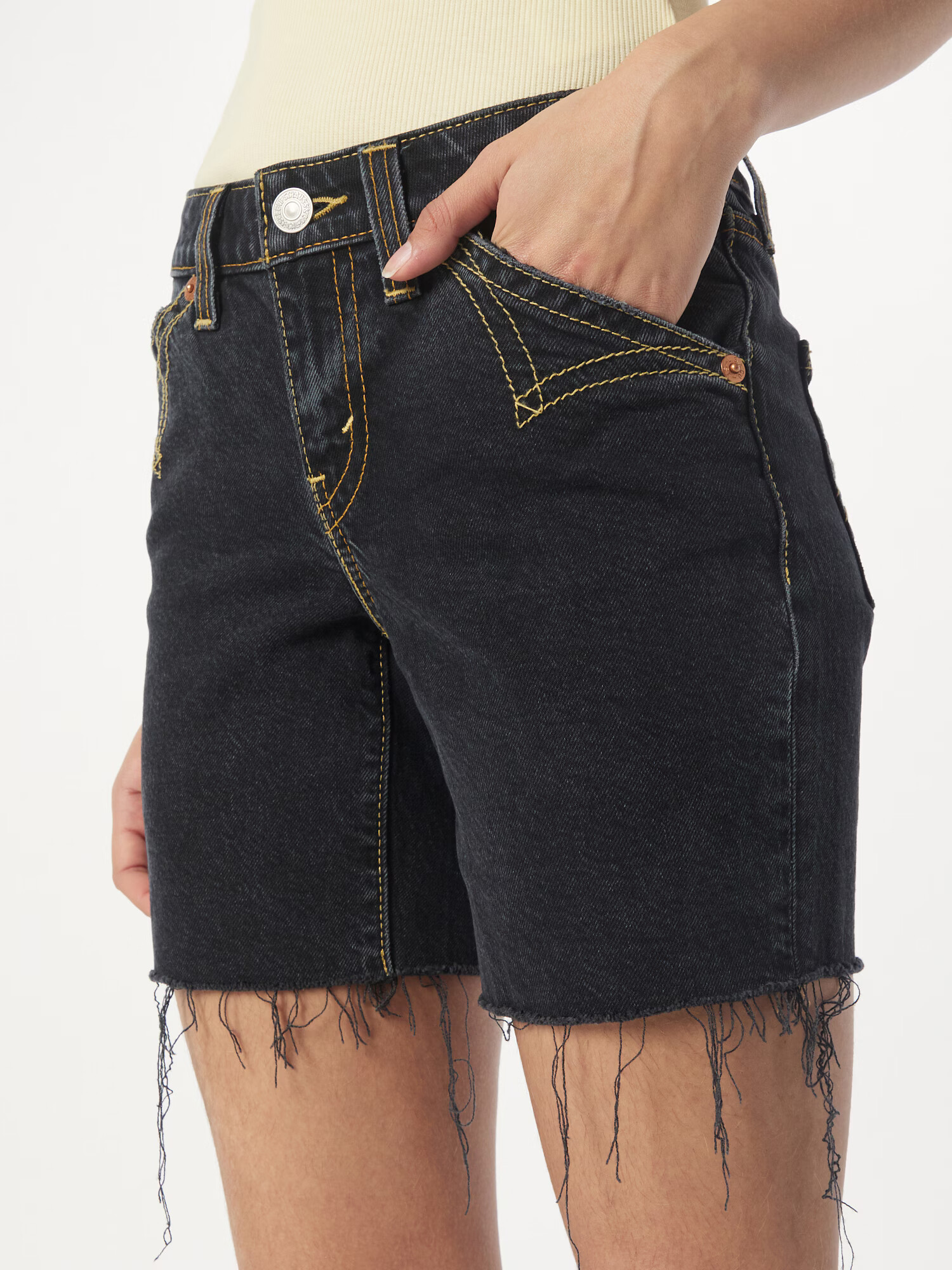 LEVI'S Jeans 'NOUGHTIES SHORT BLACKS' albastru închis - Pled.ro