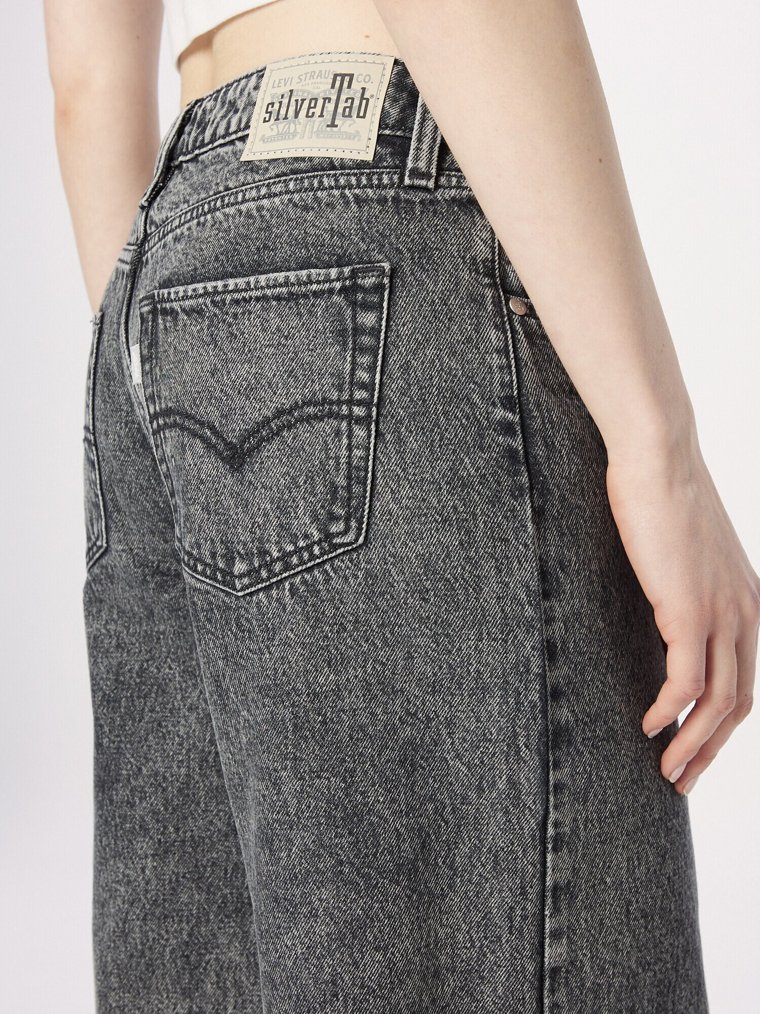 LEVI'S Jeans 'SILVERTAB LOW BAGGY CROP BLACKS' - Pled.ro