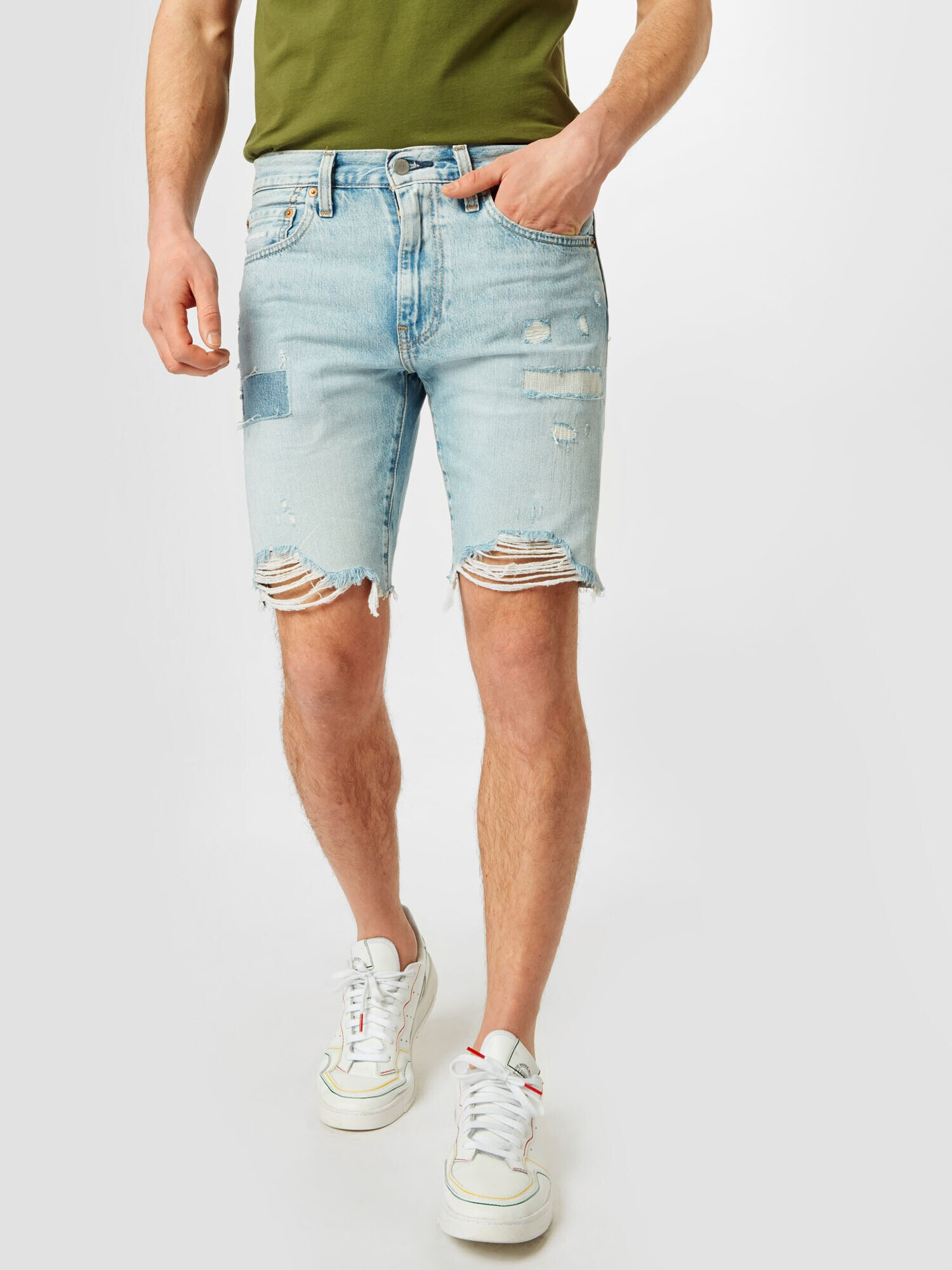 LEVI'S Jeans 'SLIM SHORT' albastru deschis - Pled.ro