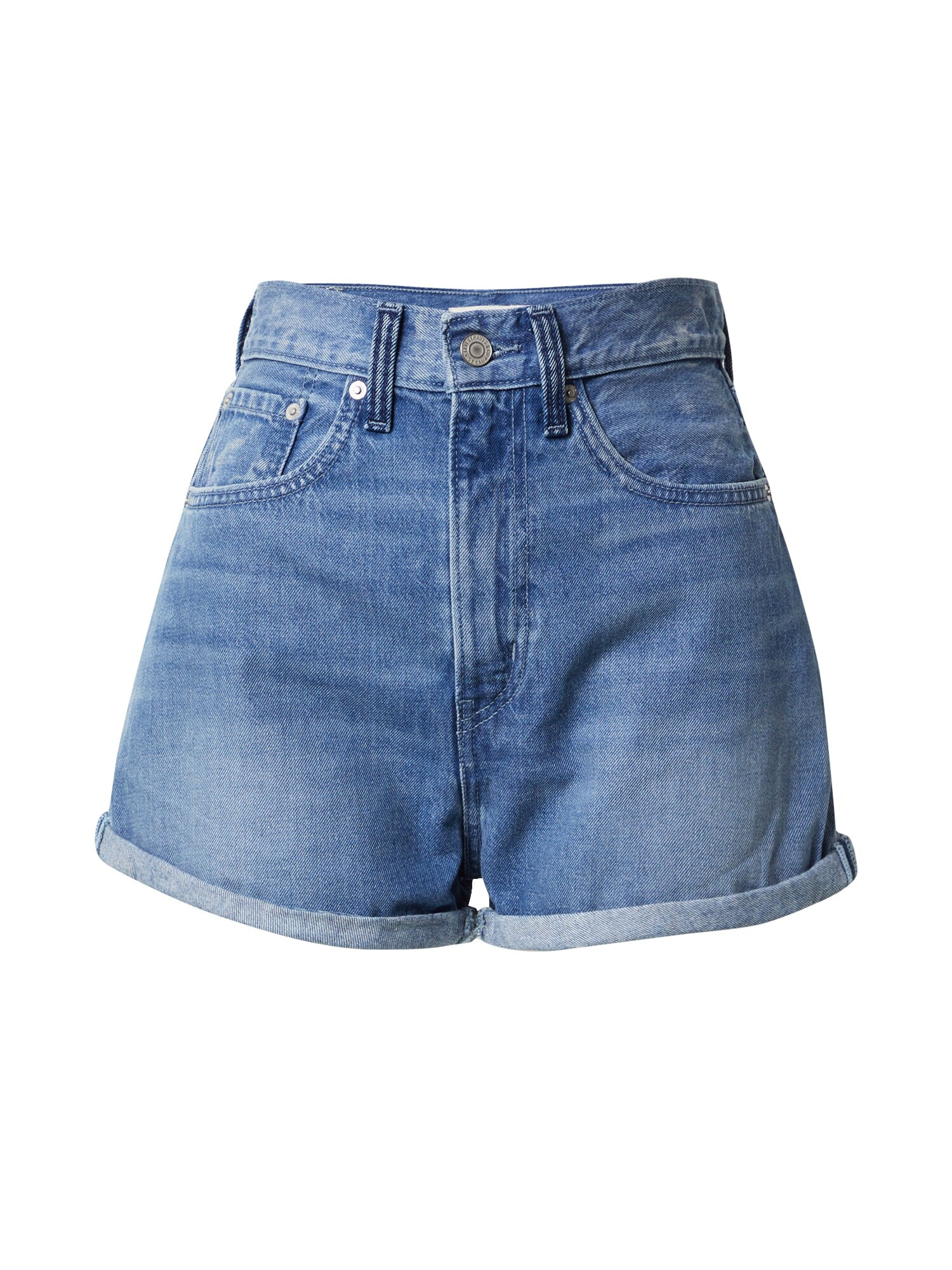 LEVI'S ® Jeans 'WLTRD HIGH LOOSE SHORTS MED INDIGO - WORN IN' albastru denim - Pled.ro