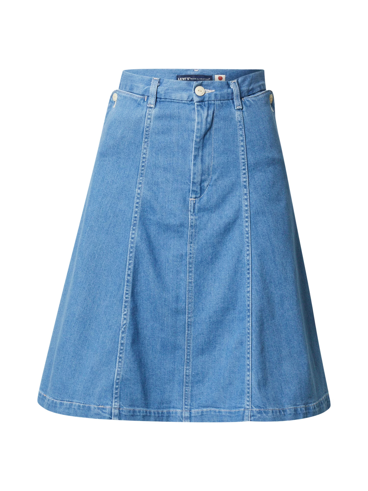 Levi's Made & Crafted Fustă 'LMC PETAL SKIRT LIGHT INDIGO - FLAT FINISH' albastru denim - Pled.ro